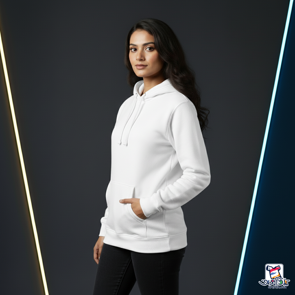 Exclusive Winter White Solid Hoodie_img_3