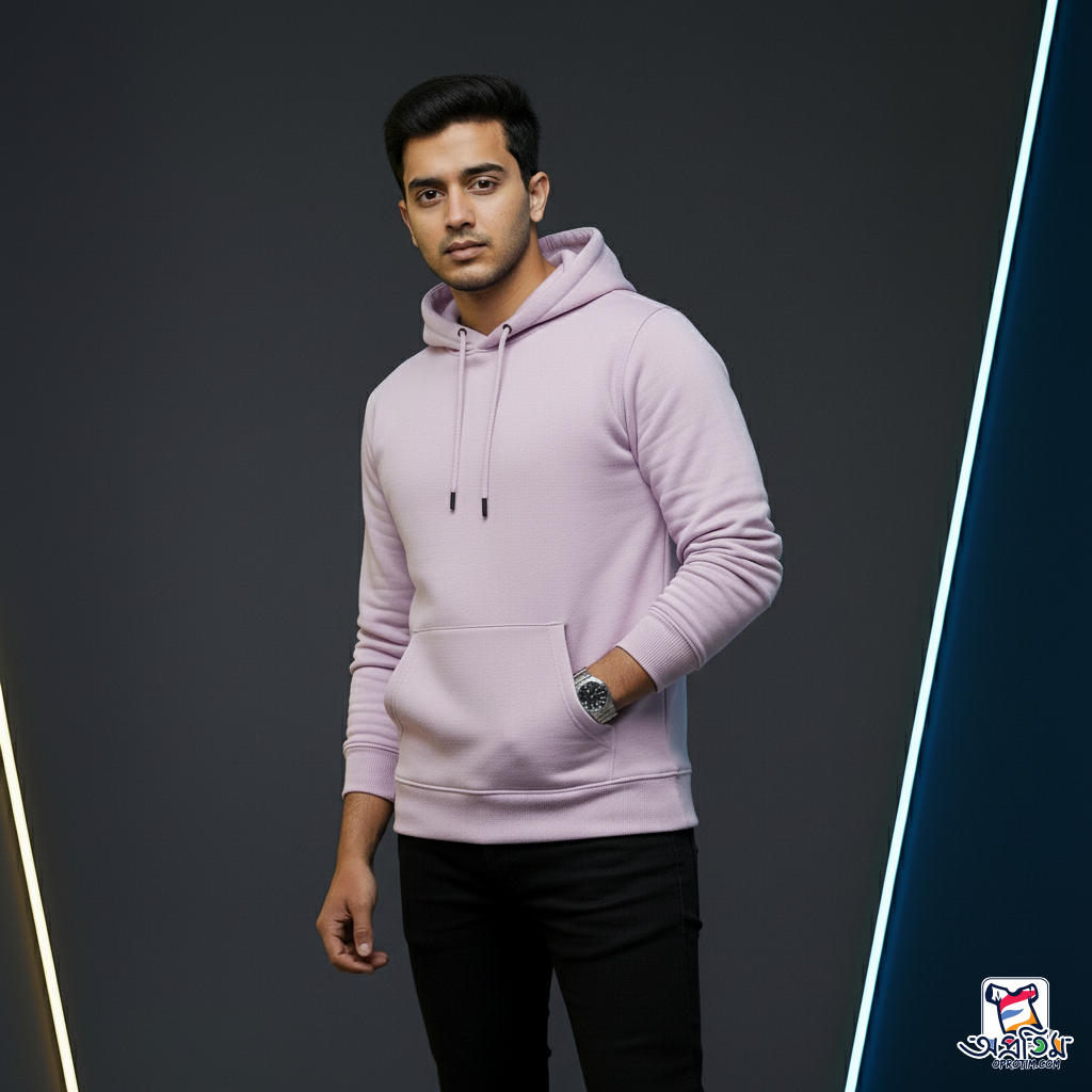 Exclusive Lavender Solid color Hoodie_img_2