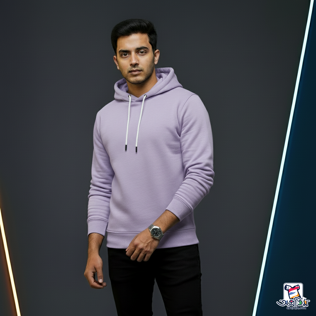 Exclusive Lavender Solid color Hoodie_img_4