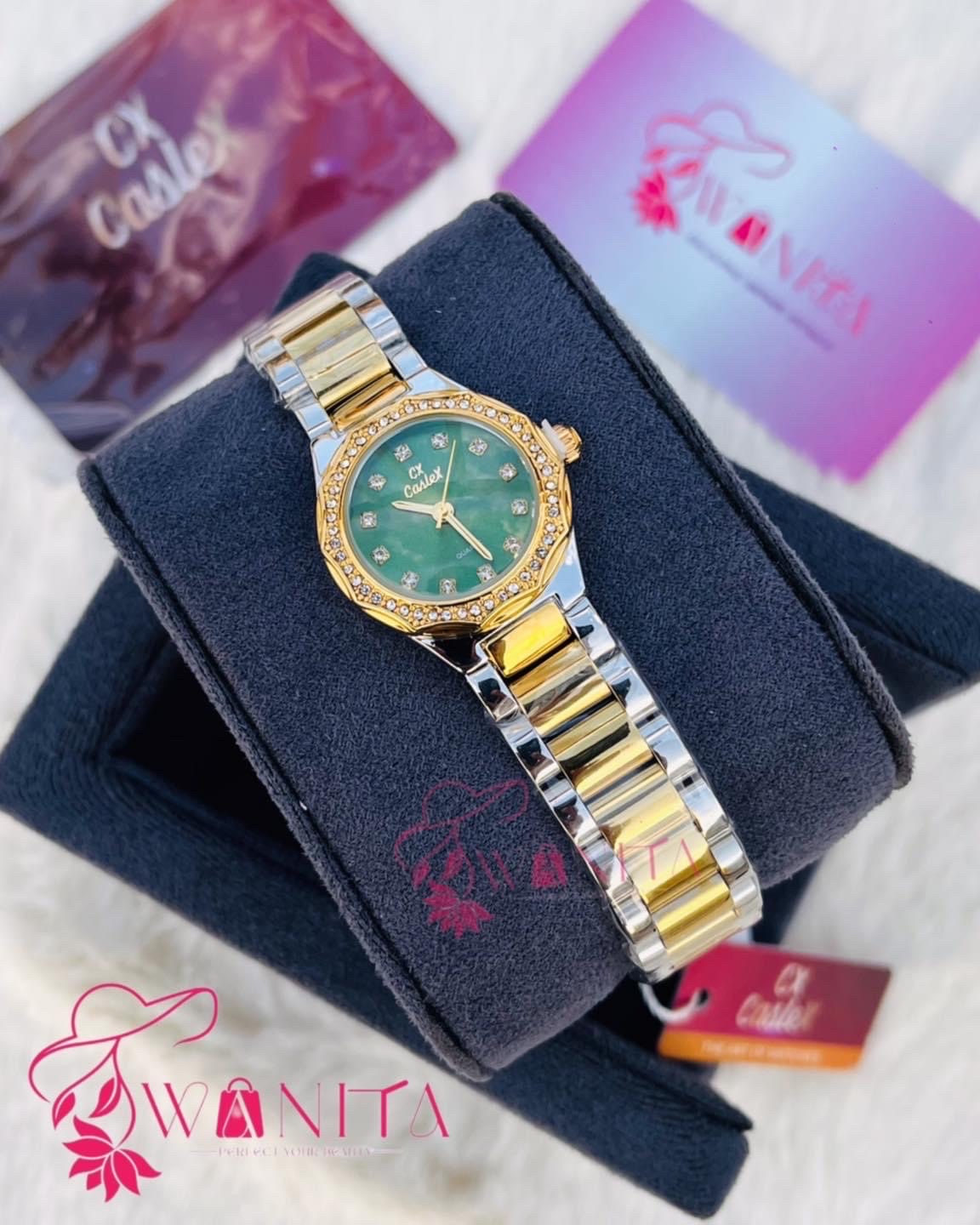 Original Caslex Ladies Green Dial Watch
