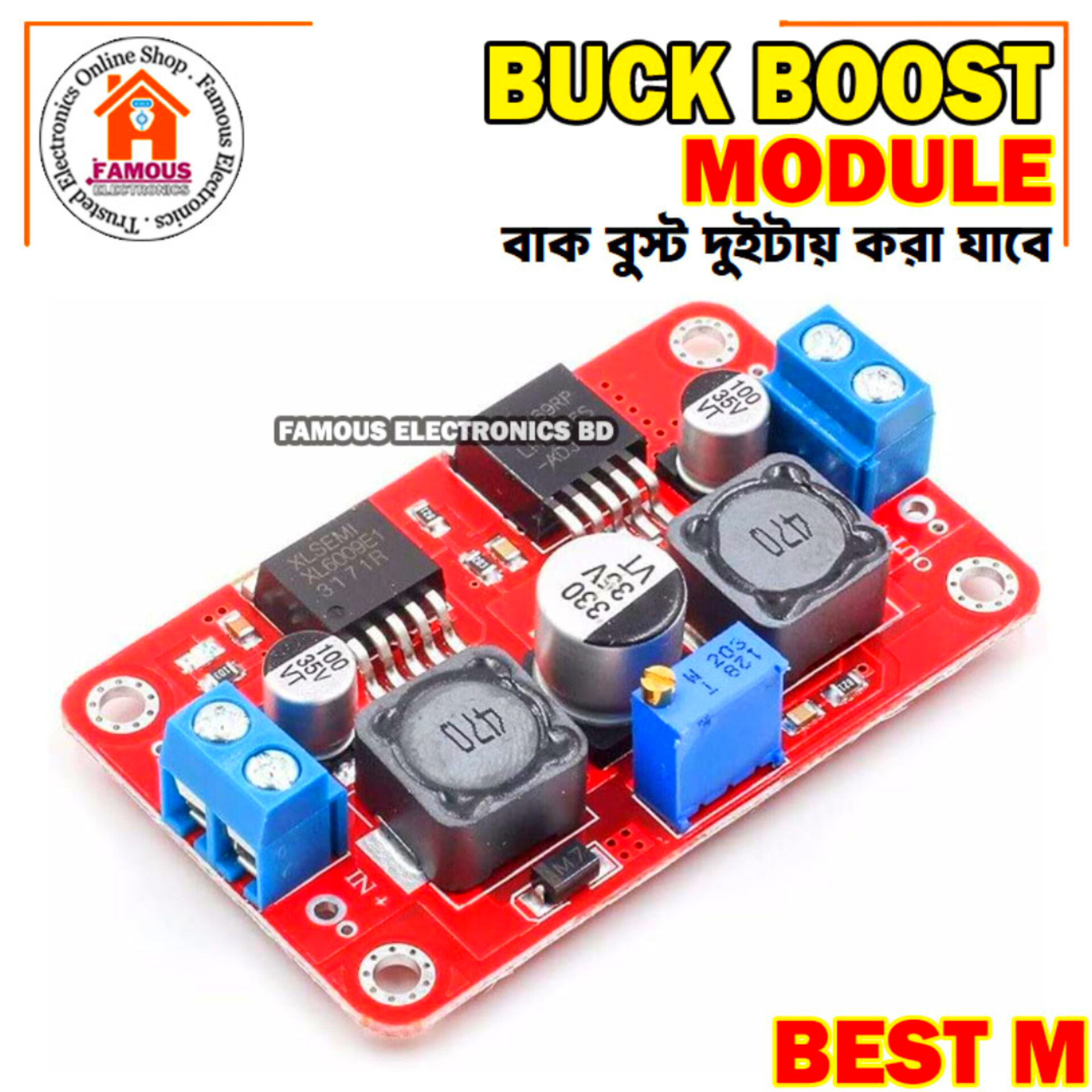 XL6009 LM2596S Automatic | C7A2 DC-DC Step-Up & Step-Down Power Converter Module | 1.25V–26V to 3.5V–28V | 3A_img_0