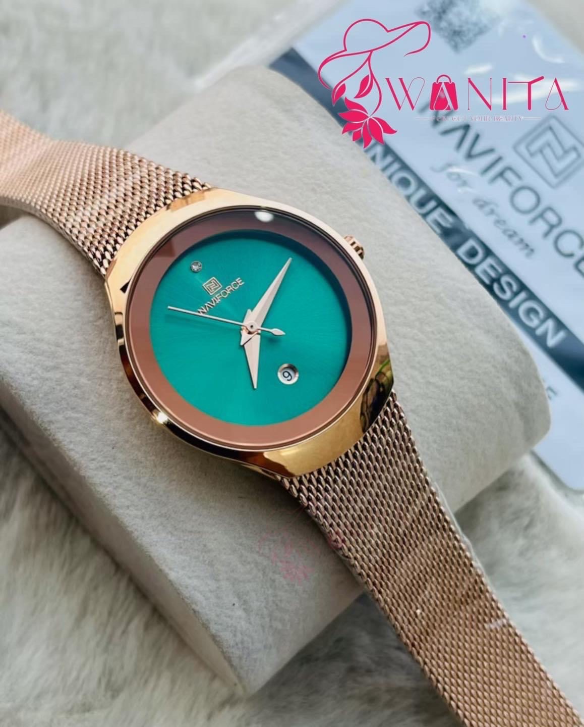 Original Naviforce Ladies Green Dial Watch