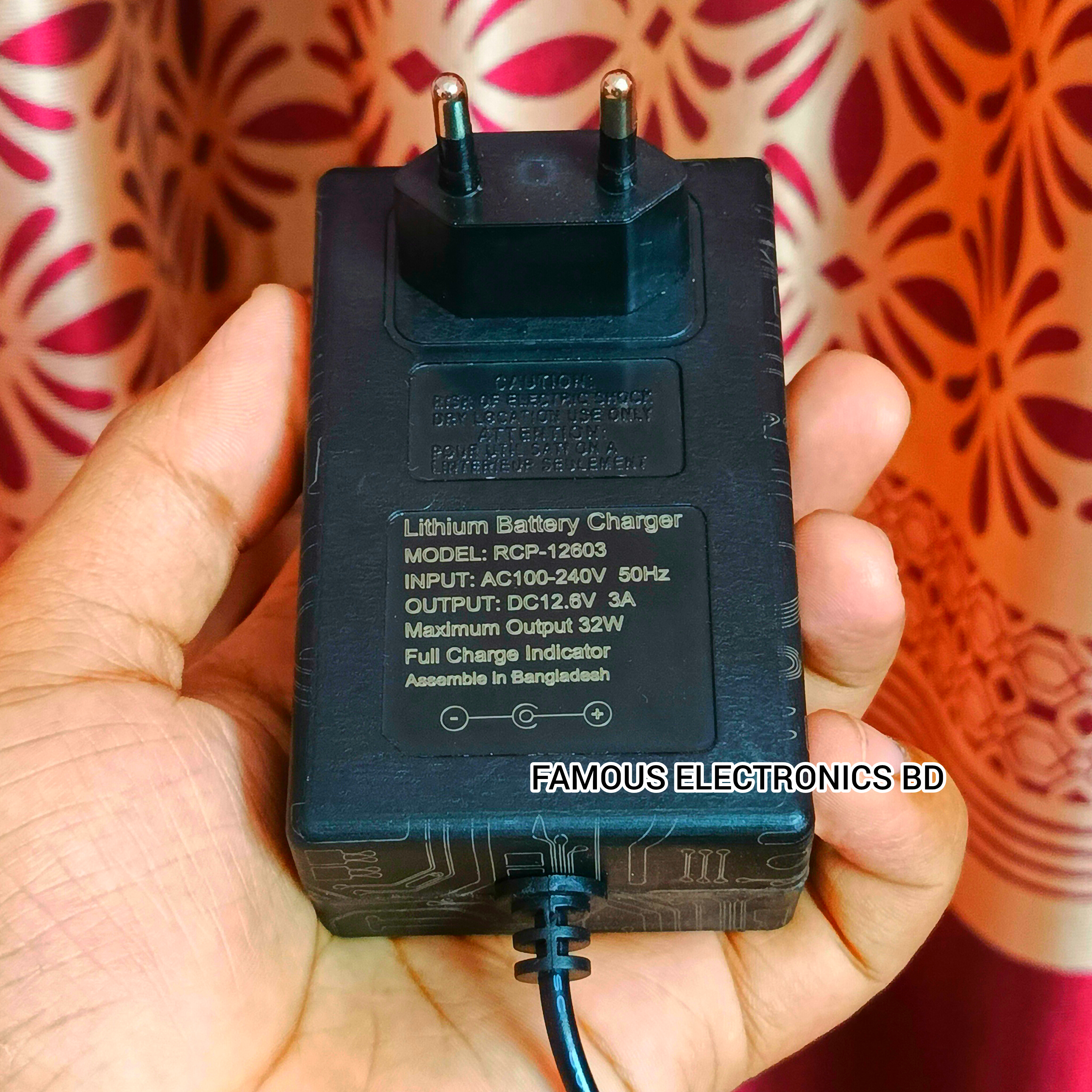 DC 12.6V 3A RC Product BD Power Supply Adapter | Smart Charger for 3S 11.1V Lithium-ion Battery Pack | Fast Charging Adapter_img_2