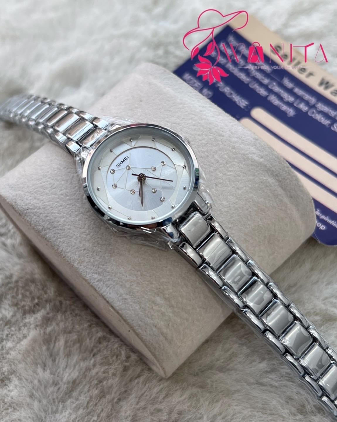 Original Skmei Ladies Full Silver Watch