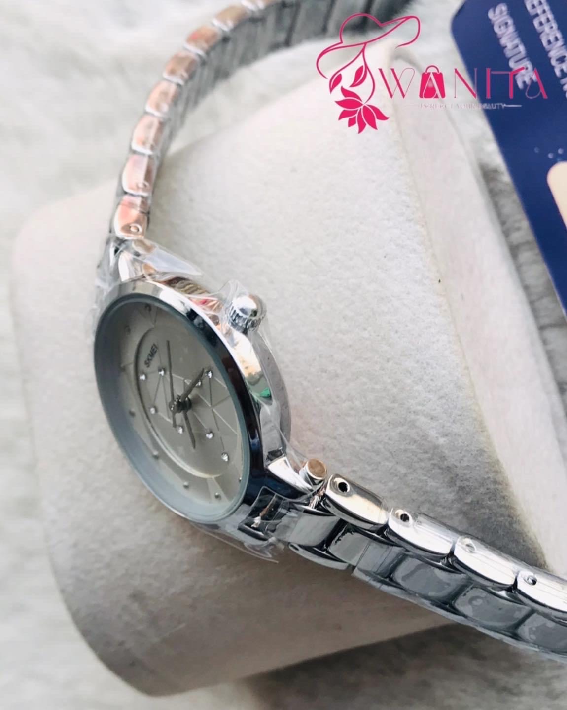 Original Skmei Ladies Full Silver Watch_img_1