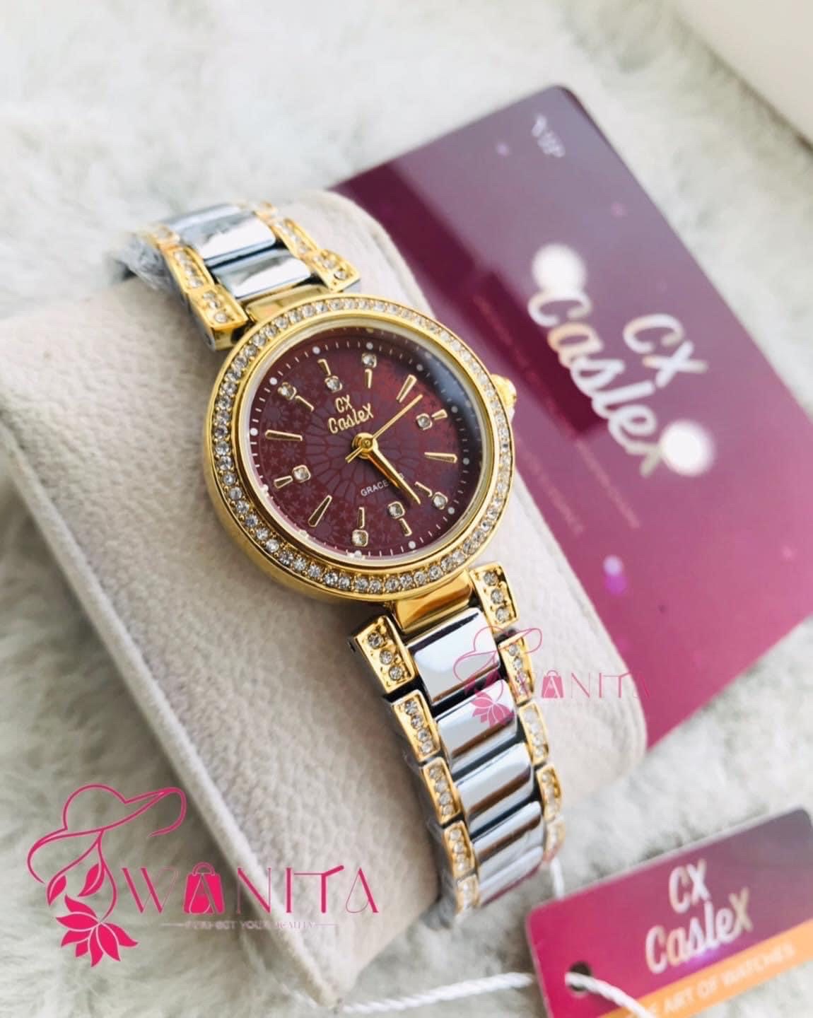 Original Caslex Ladies Coffee Dial Watch