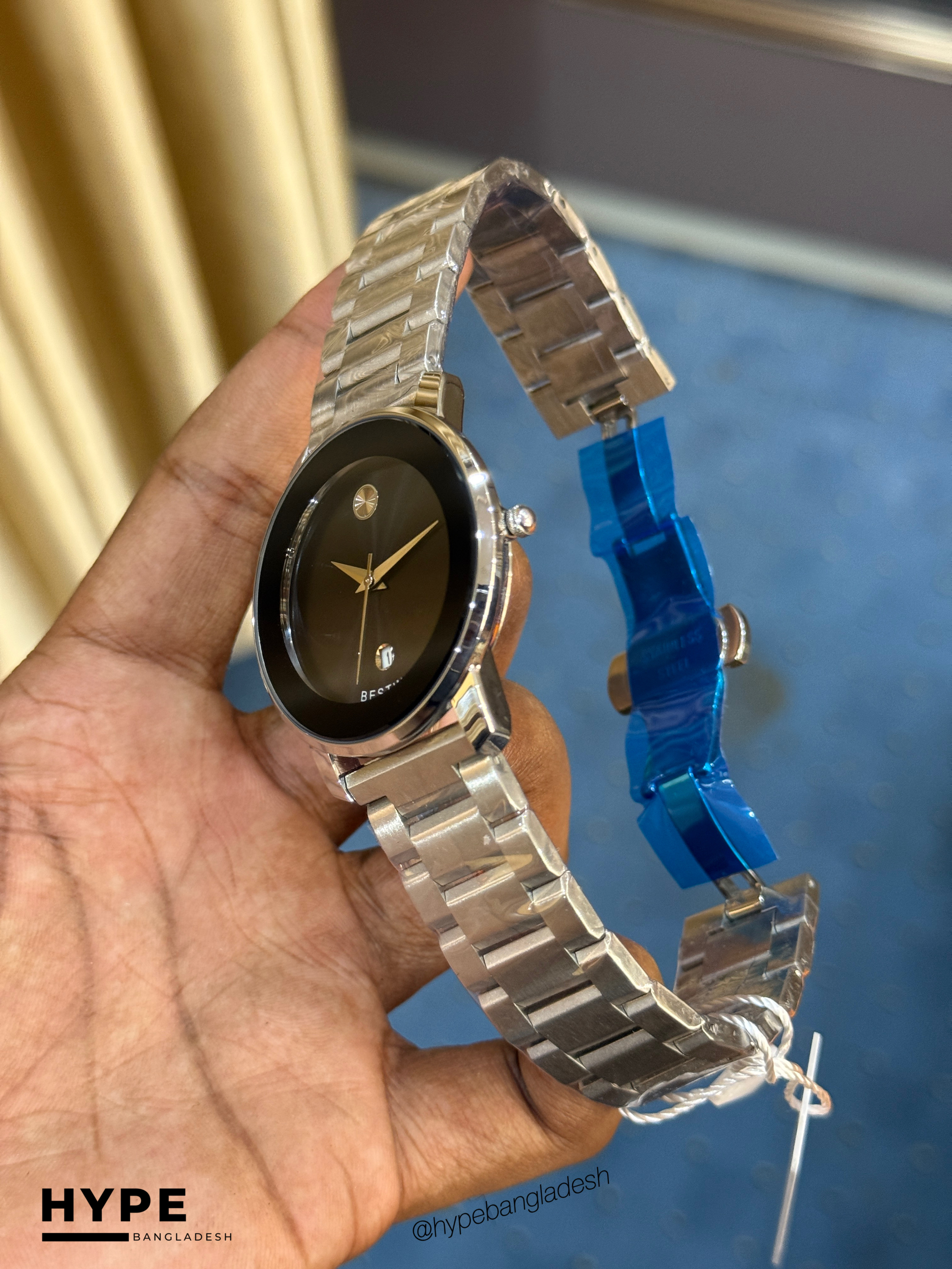 Bestwin BW163 Stainless Steel Watch (Silver-Black)_img_2