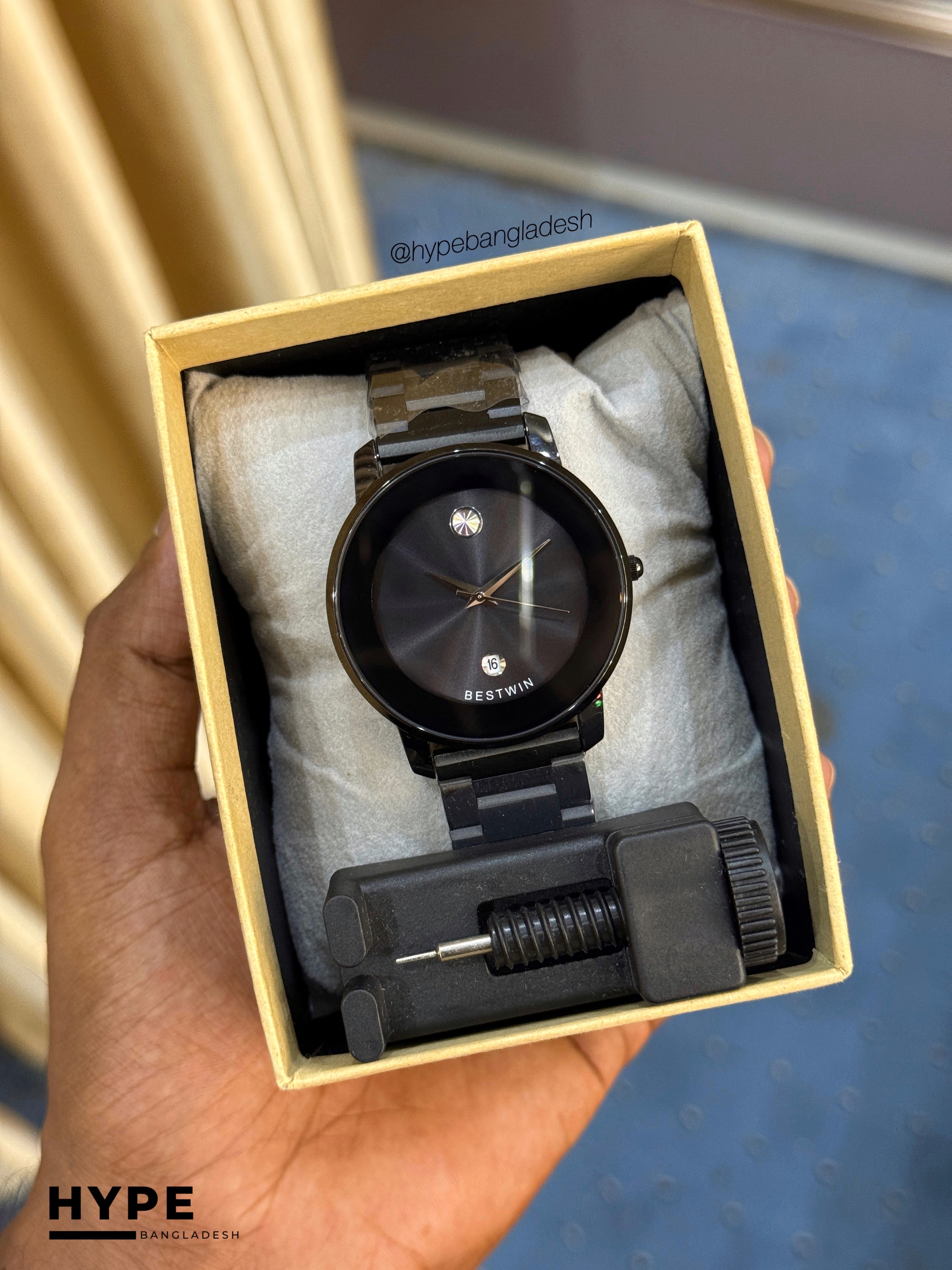 Bestwin BW163 Stainless Steel Watch (All Black)_img_4