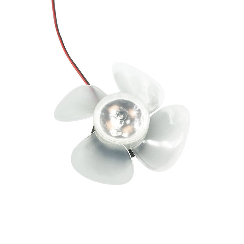 DC 5-12V Brushless Motor with 3 Leaves Clear Plastic Fan Blade for 4-Inch Pedestal/Table Fan_img_1