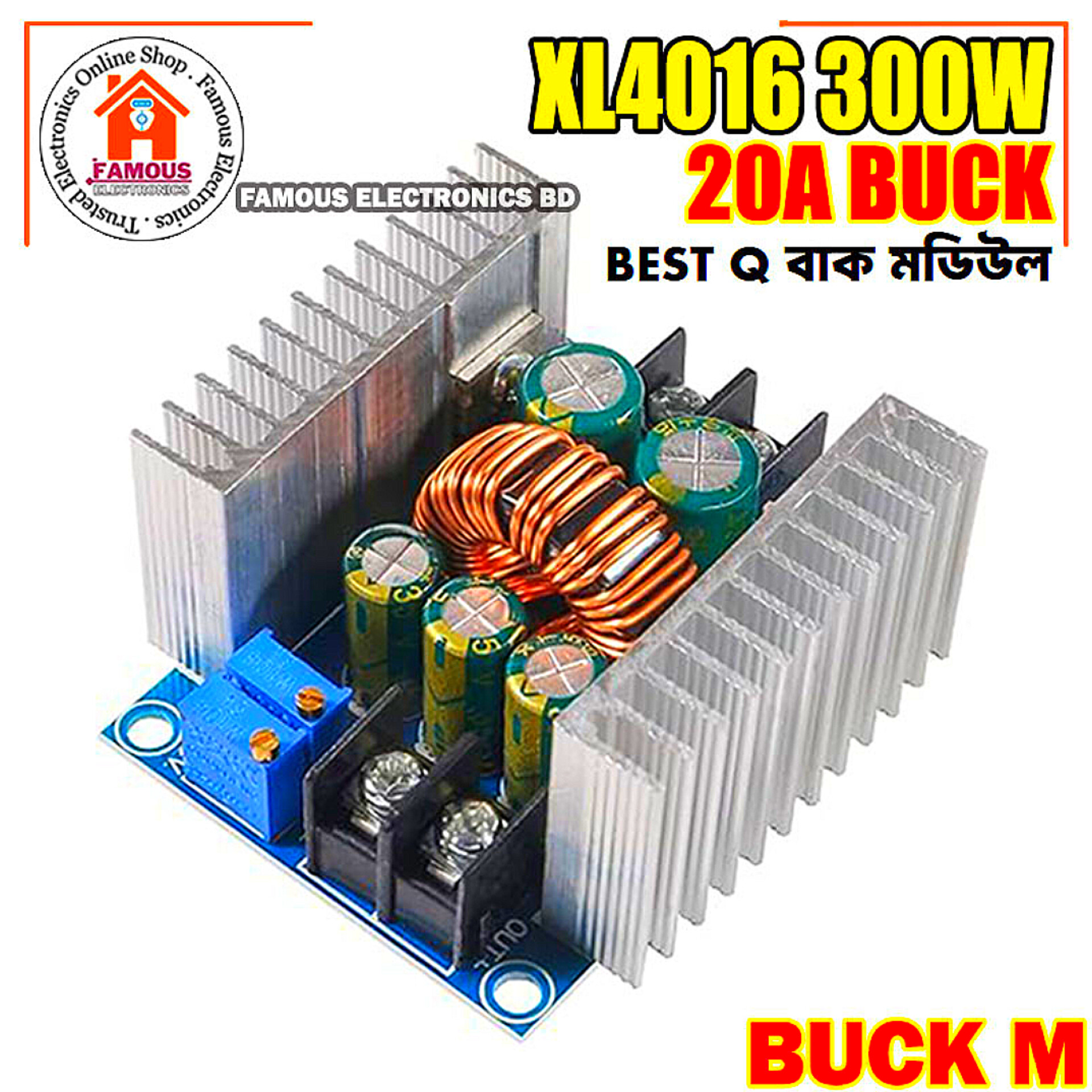 XL4016 20A Step-Down Buck Converter CC CV Power Supply Module | DC 6V-40V to 1.2V-35V Voltage Regulator_img_0