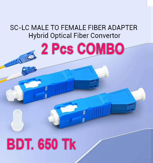 LC 2 SC (2/3Pcs_Combo) Fiber Optic Adapter (Converter)