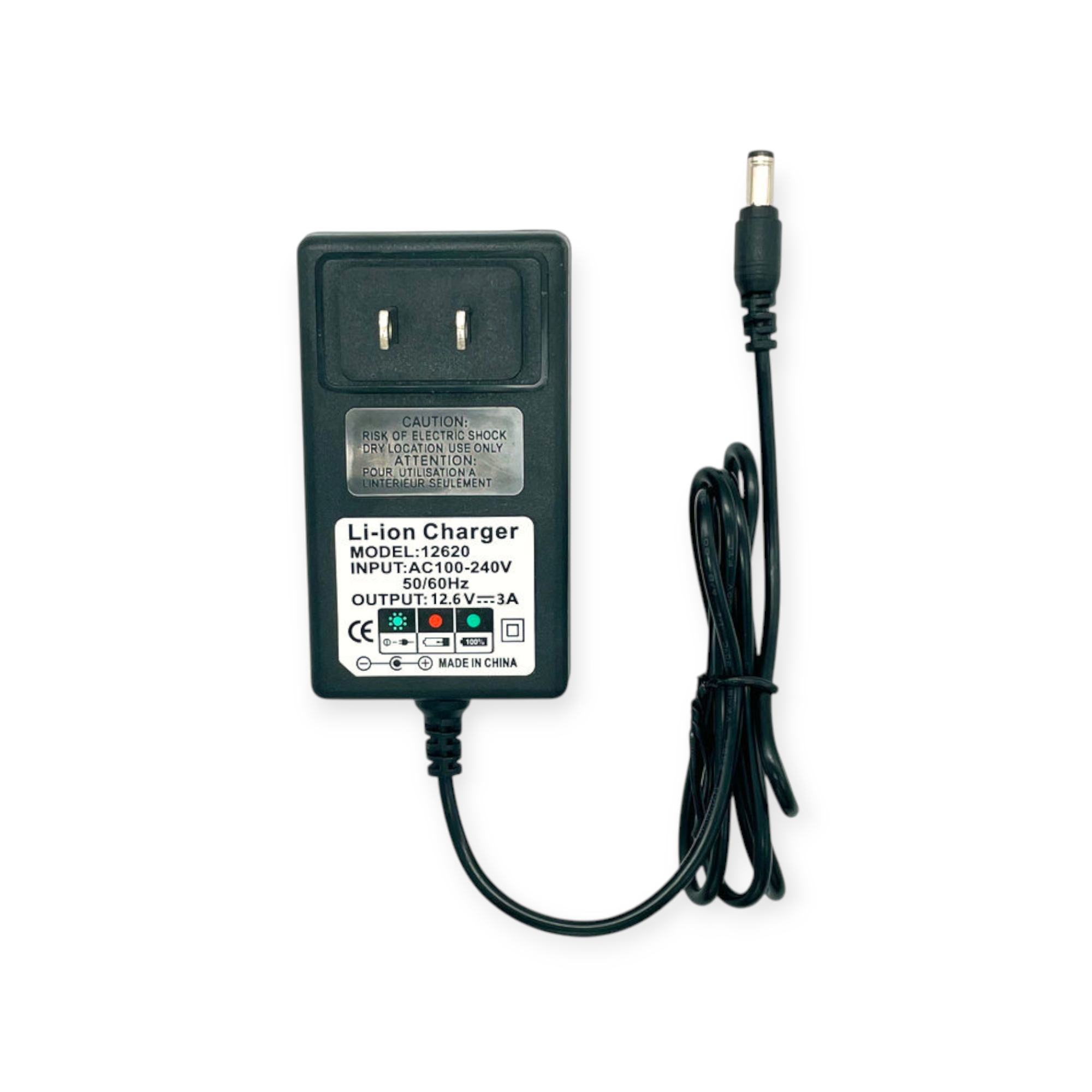 12.6V / 13V 3A Lithium-Ion Battery Charger Adapter | Auto-Cut Off | LED Indicator | 3S 18650 Smart Charger – Black_img_2