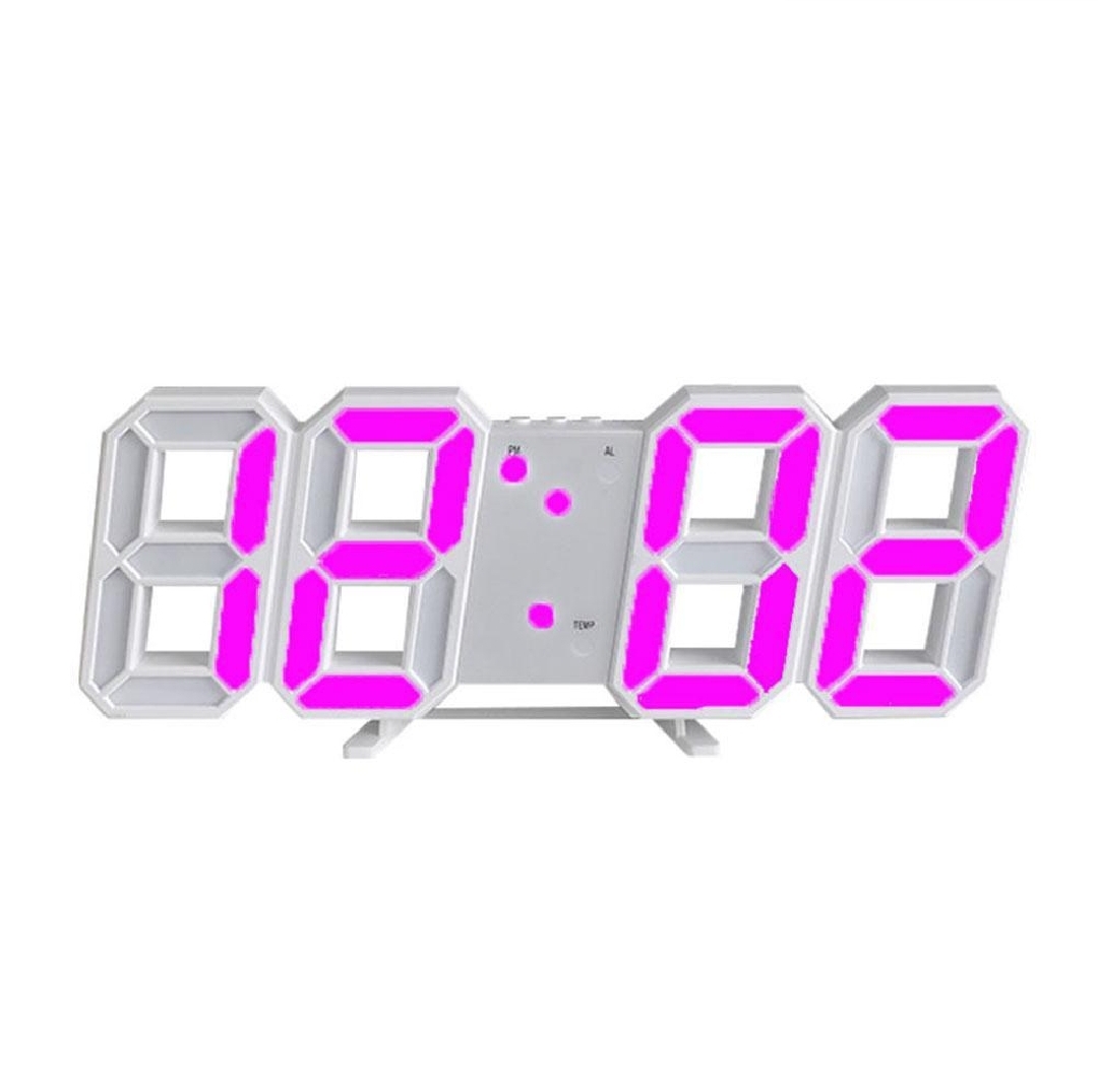 3D LED Digital Wall & Table Clock with Alarm, Date &  Temperature Display_img_3