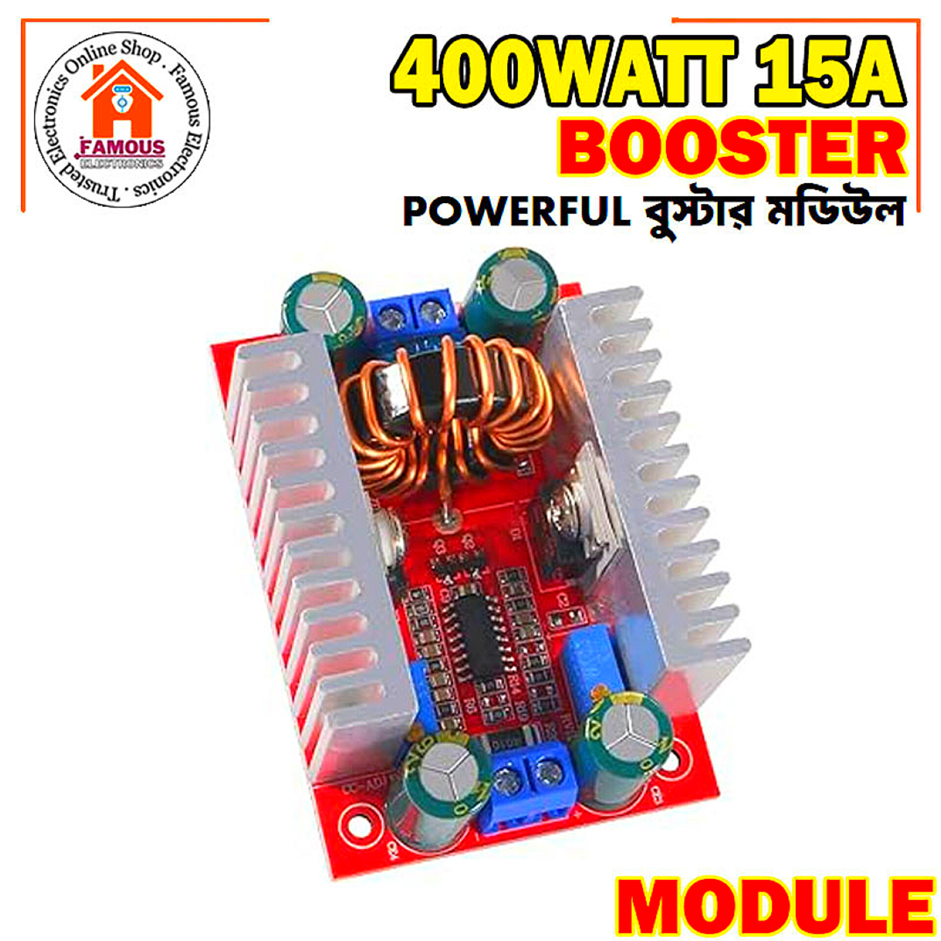 DC 400W 15A Step-Up Boost Converter Module | 8.5V–50V to 10V–60V Adjustable Power Supply | Constant Current LED Driver Charger_img_3