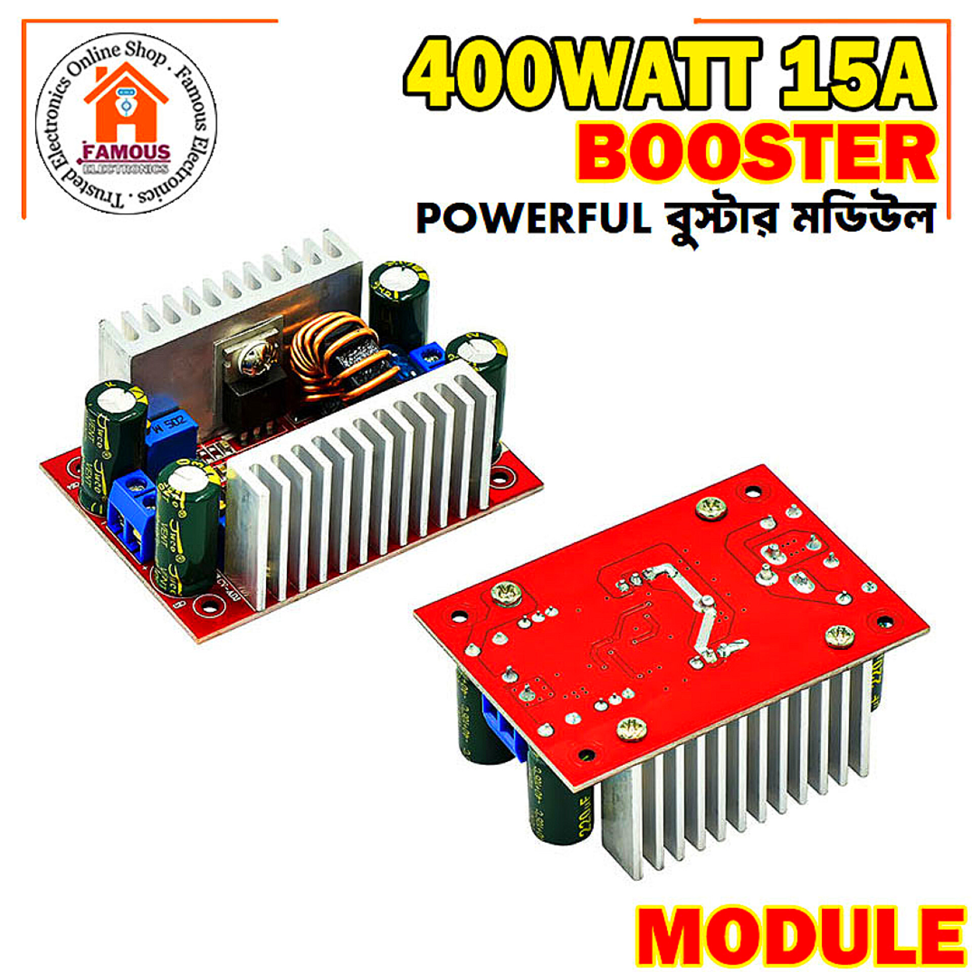 DC 400W 15A Step-Up Boost Converter Module | 8.5V–50V to 10V–60V Adjustable Power Supply | Constant Current LED Driver Charger_img_5