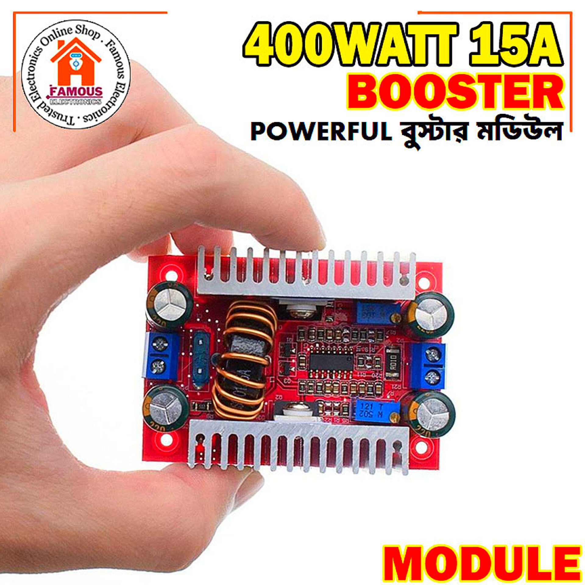 DC 400W 15A Step-Up Boost Converter Module | 8.5V–50V to 10V–60V Adjustable Power Supply | Constant Current LED Driver Charger_img_6