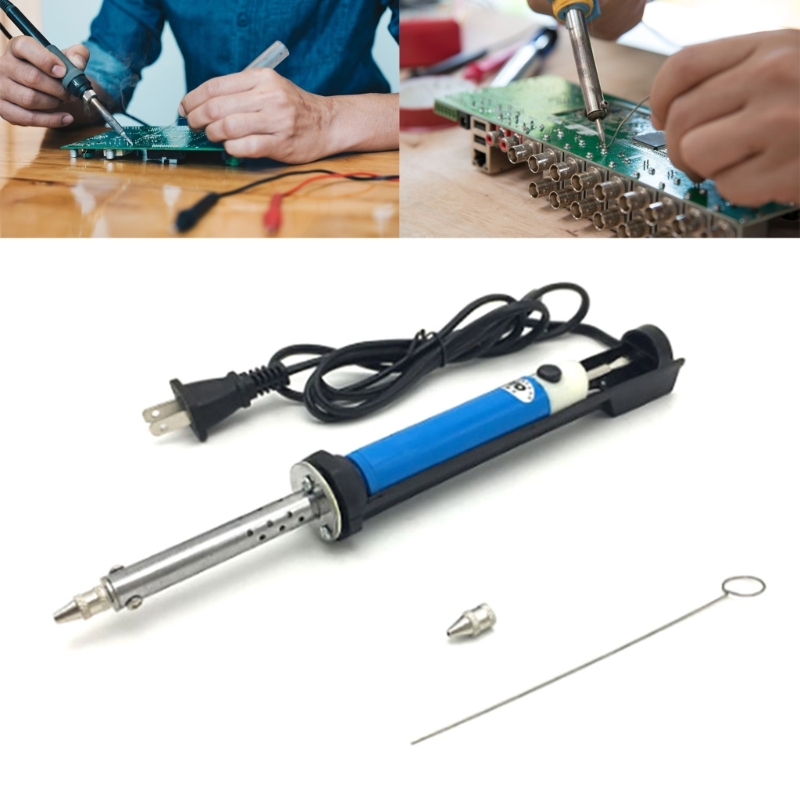 30W 2-in-1 Handheld Electric Soldering Iron & Desoldering Set | 110V/220V | High Quality Welding Vacuum Pump Tool (UK Plug)_img_6