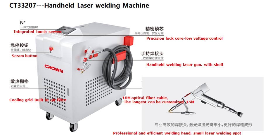 CROWN CT33207 Professional Fiber Laser Handheld Welding Machine; Laser Welding, Model : CT33207_img_1