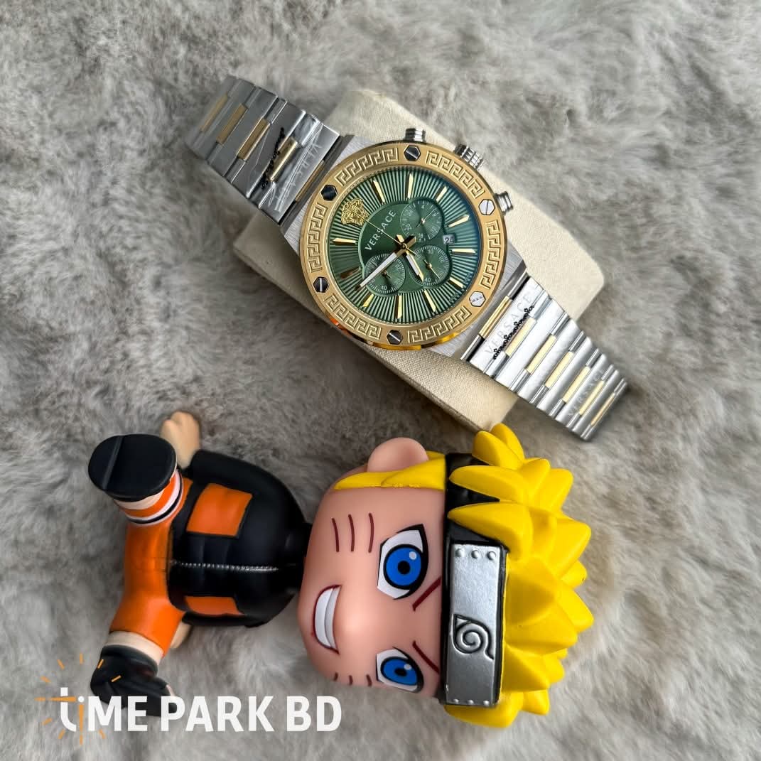 Versace Euro | chronograph sunflower gold green dial