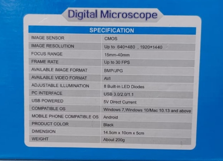 Digital Microscope Camera Endoscope 8LED USB Magnifier Equipped (500X)_img_2