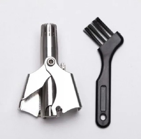 Mini Nose Hair trimmer for Men. Manual Metal Handle Nose trimmer for precise grooming_img_0