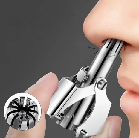 Mini Nose Hair trimmer for Men. Manual Metal Handle Nose trimmer for precise grooming_img_2