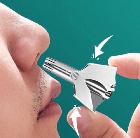 Mini Nose Hair trimmer for Men. Manual Metal Handle Nose trimmer for precise grooming_img_3