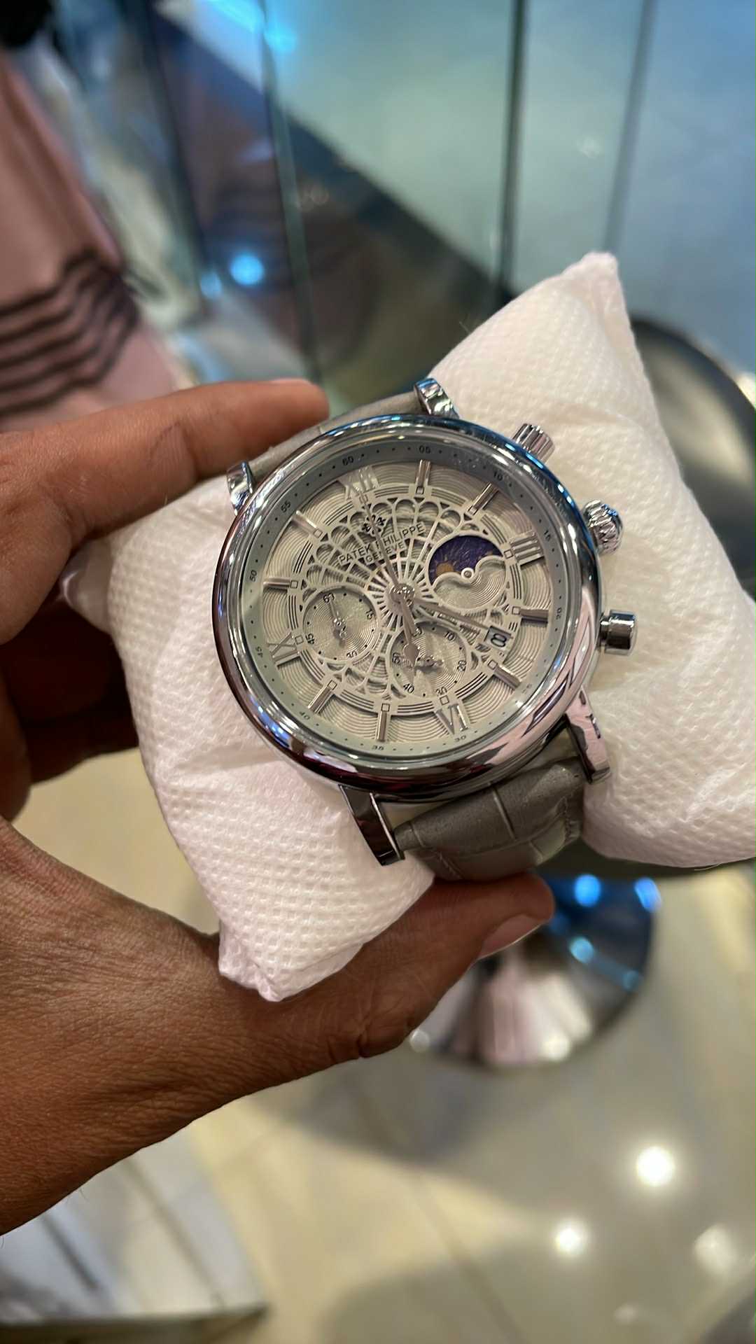 PATEK PHILIPPE Grey Belt Grey Spider Dial aa