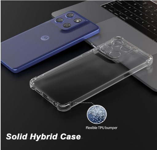 Motorola Moto Edge 60 Stylus 5G | Shockproof Soft TPU Case | Cushioned Edges for Ultimate Protection Back Cover Case (TPU, Transparent)_img_1