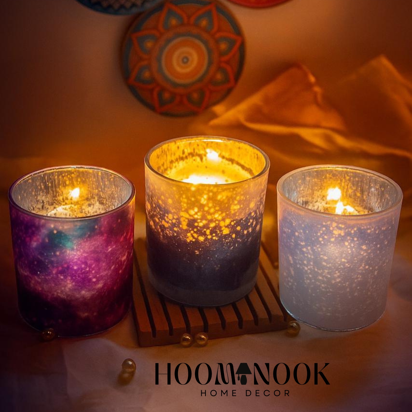 গ্লাস ক্যান্ডেল হোল্ডার – HoomeNook-এর জাদুকরী ছোঁয়া!