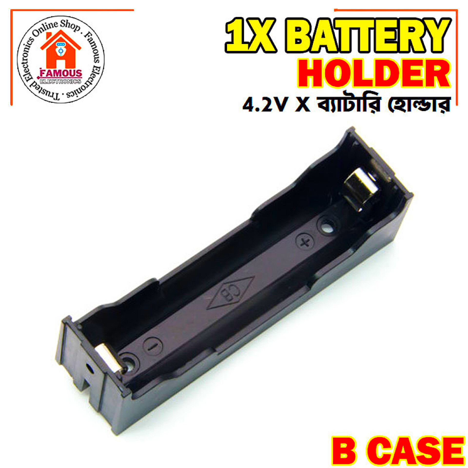 1X 18650 Battery Case Holder Bracket Storage Holder 1 Cell_img_3