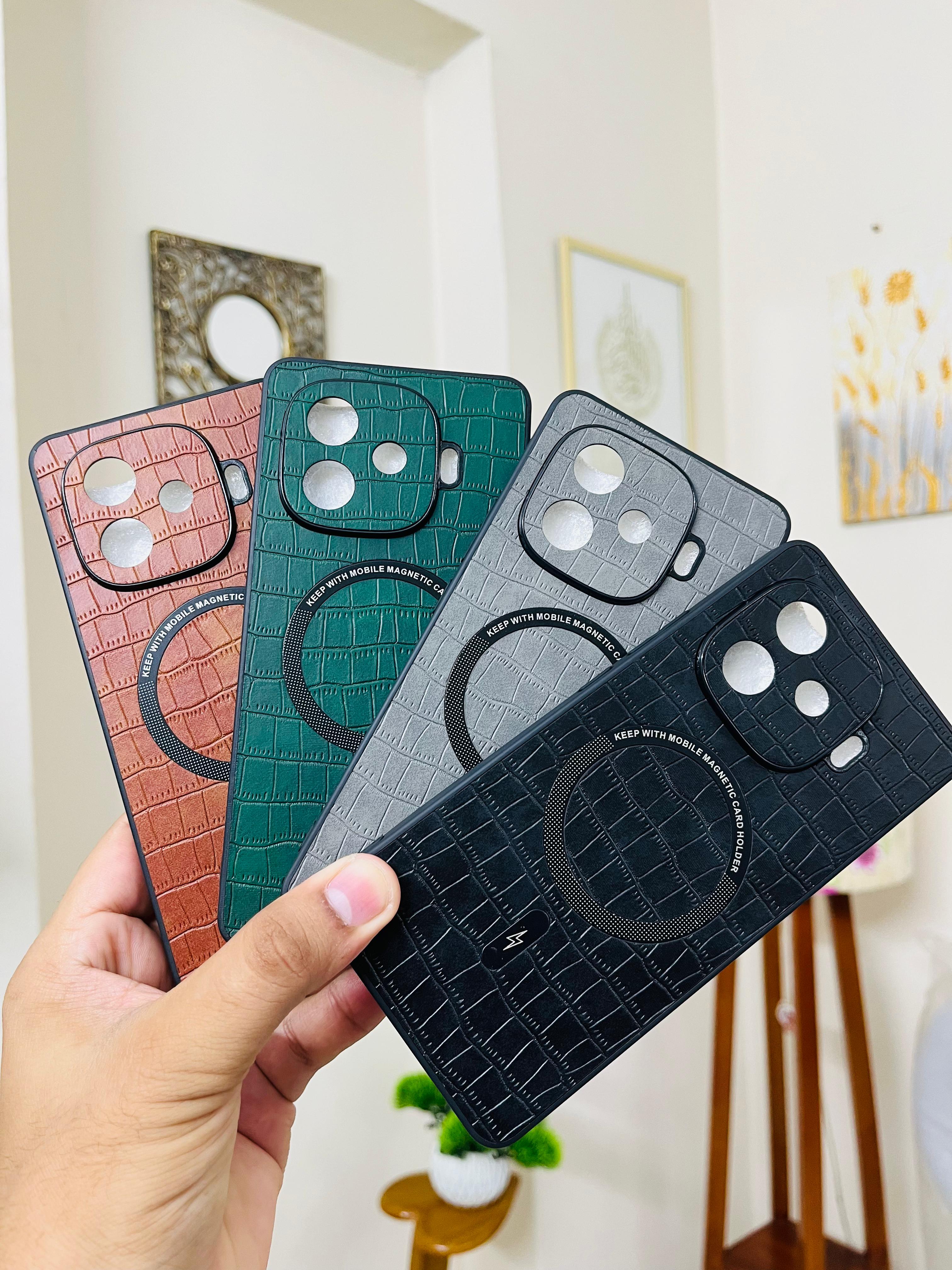 IQoo NEo 10R / IQOO Z9 Turbo / IQOO Z9 Turbo Plus Back Cover Leather Finished With Magsafe Working Phone Case_img_1