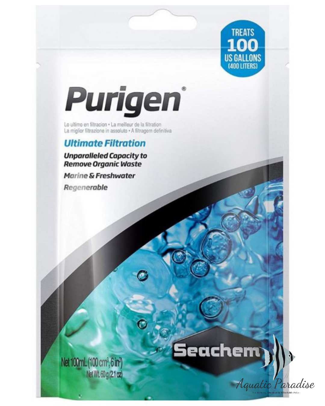Seachem Purigen 100ml – Crystal Clear Aquarium Filter Media