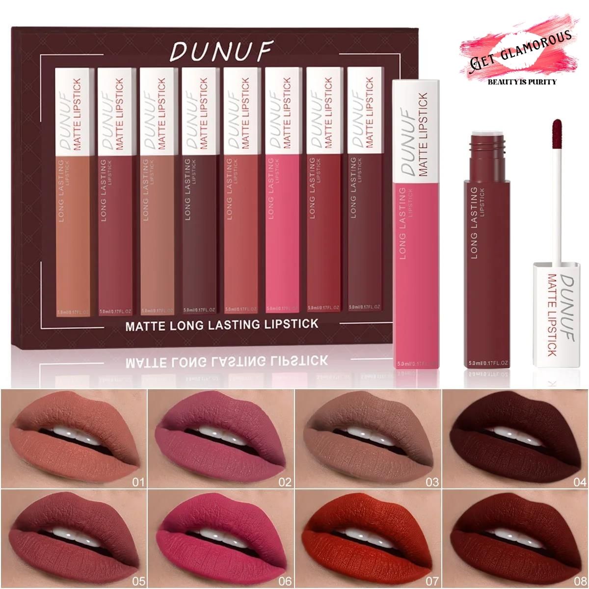 𝐁𝐞𝐚𝐮𝐭𝐲 𝐆𝐥𝐚𝐳𝐞𝐝 𝟖𝐩𝐜𝐬 𝐌𝐢𝐧𝐢 𝐎𝐮𝐭𝐟𝐢𝐭 𝐋𝐢𝐩𝐬𝐭𝐢𝐜𝐤 𝐒𝐞𝐭