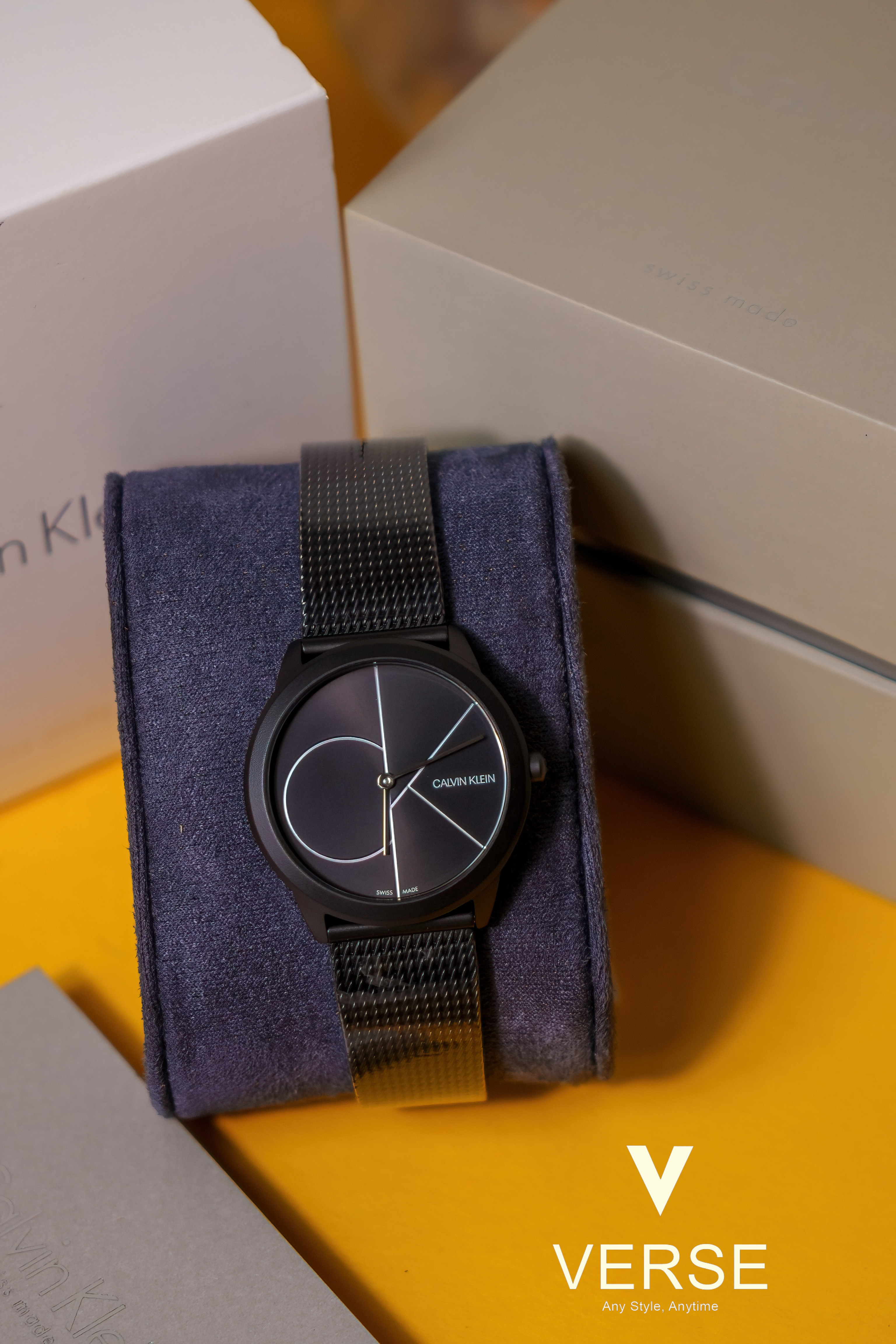 Calvin Klein Minimal K3M5245X | 35 mm Black PVD Mesh Ladies’ Watch