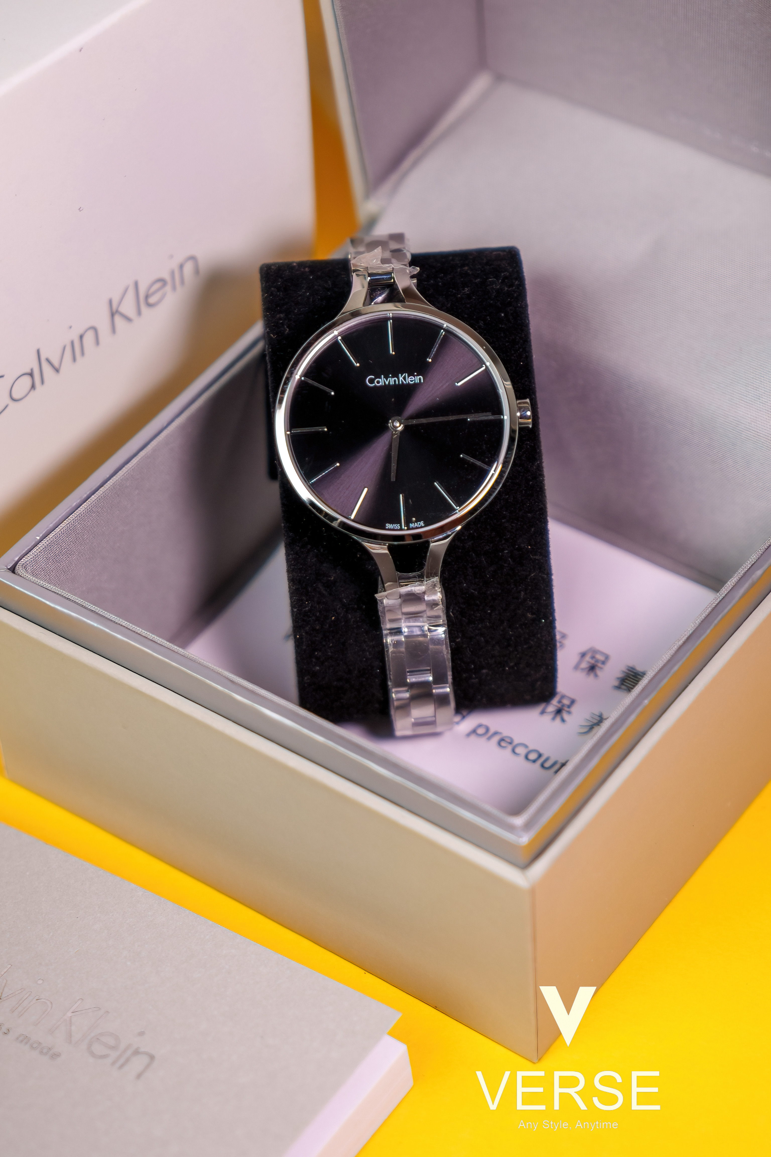 Calvin Klein Graphic K7E23141 – 36 mm Black Dial Stainless Steel Watch