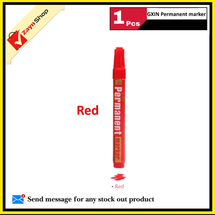 GXIN Permanent Marker Writes on Metal, Plastic, Glass And Wood Black Blue Red Green 1pcs_img_3