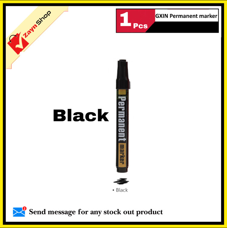 GXIN Permanent Marker Writes on Metal, Plastic, Glass And Wood Black Blue Red Green 1pcs_img_1