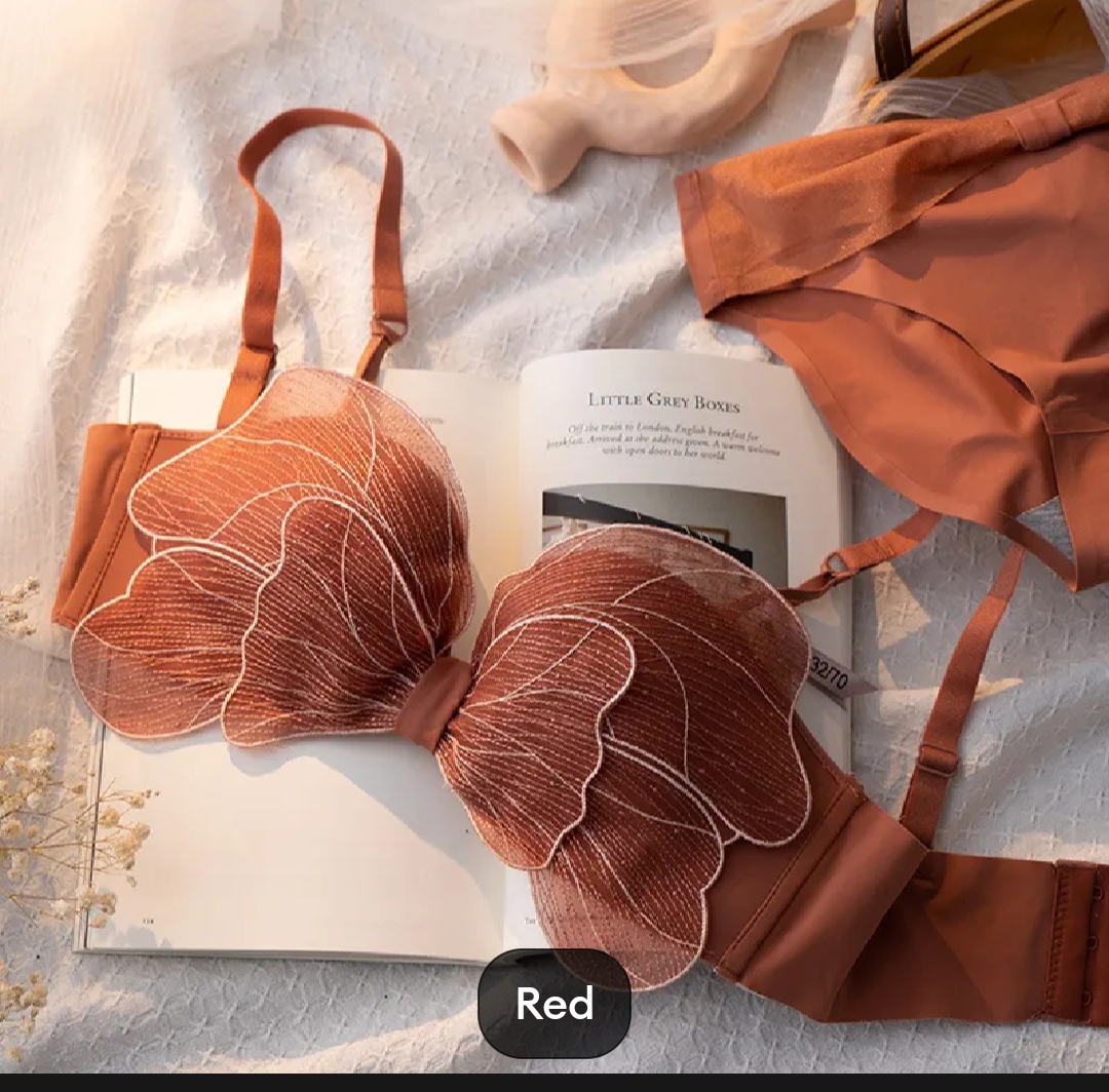 High qulity bra lace bra bow underwear women bra 1/2 cup bra gather bra seamless bra push up bra AB CUP_img_2