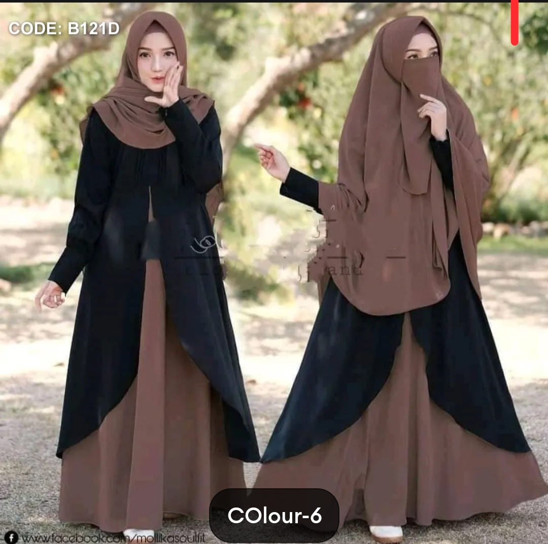 মালয়েশিয়ান বোরকা-১ ডুবাই চেরি কাপড় হিজাব, নিকাবসহ ফুলসেট