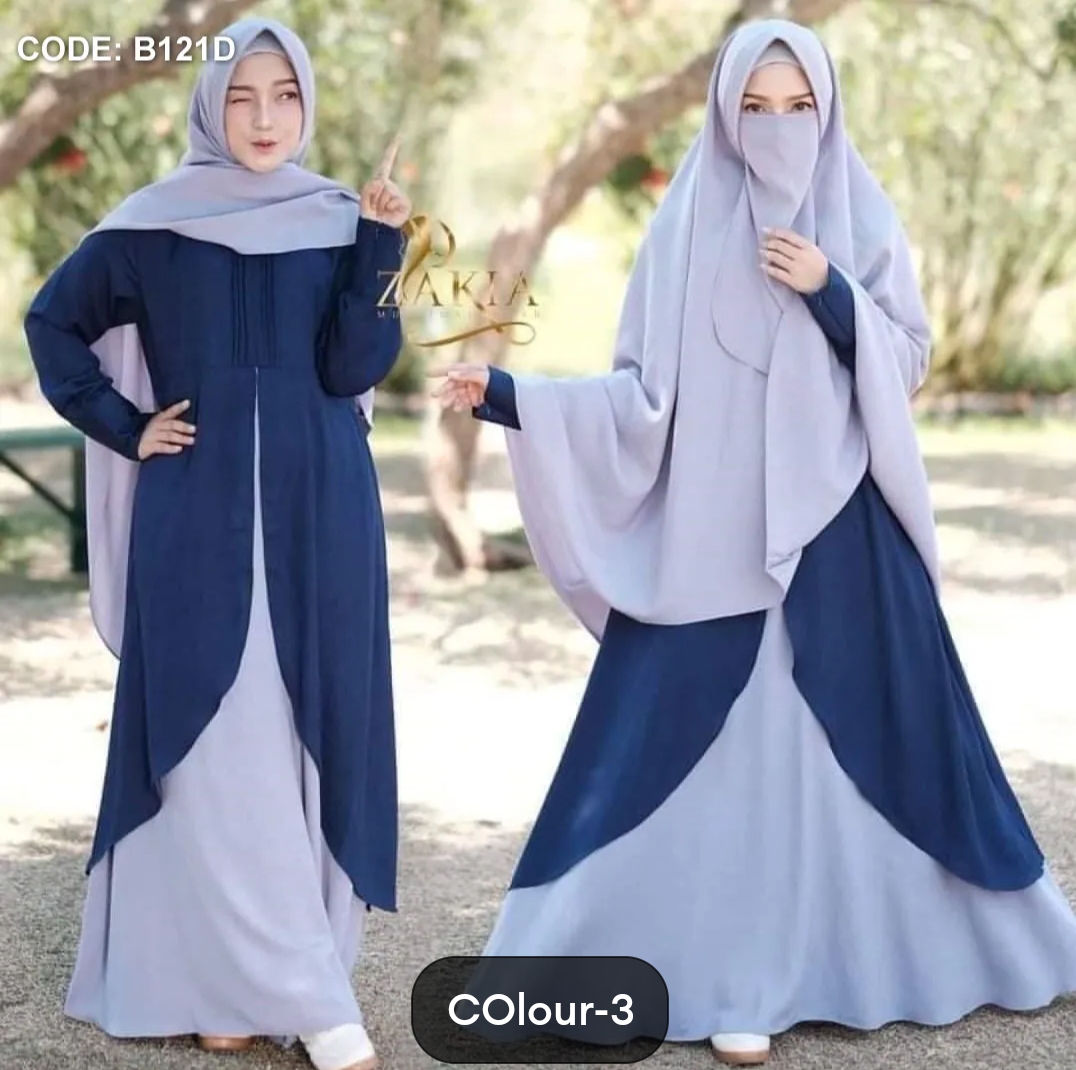 মালয়েশিয়ান বোরকা-১ ডুবাই চেরি কাপড় হিজাব, নিকাবসহ ফুলসেট_img_2