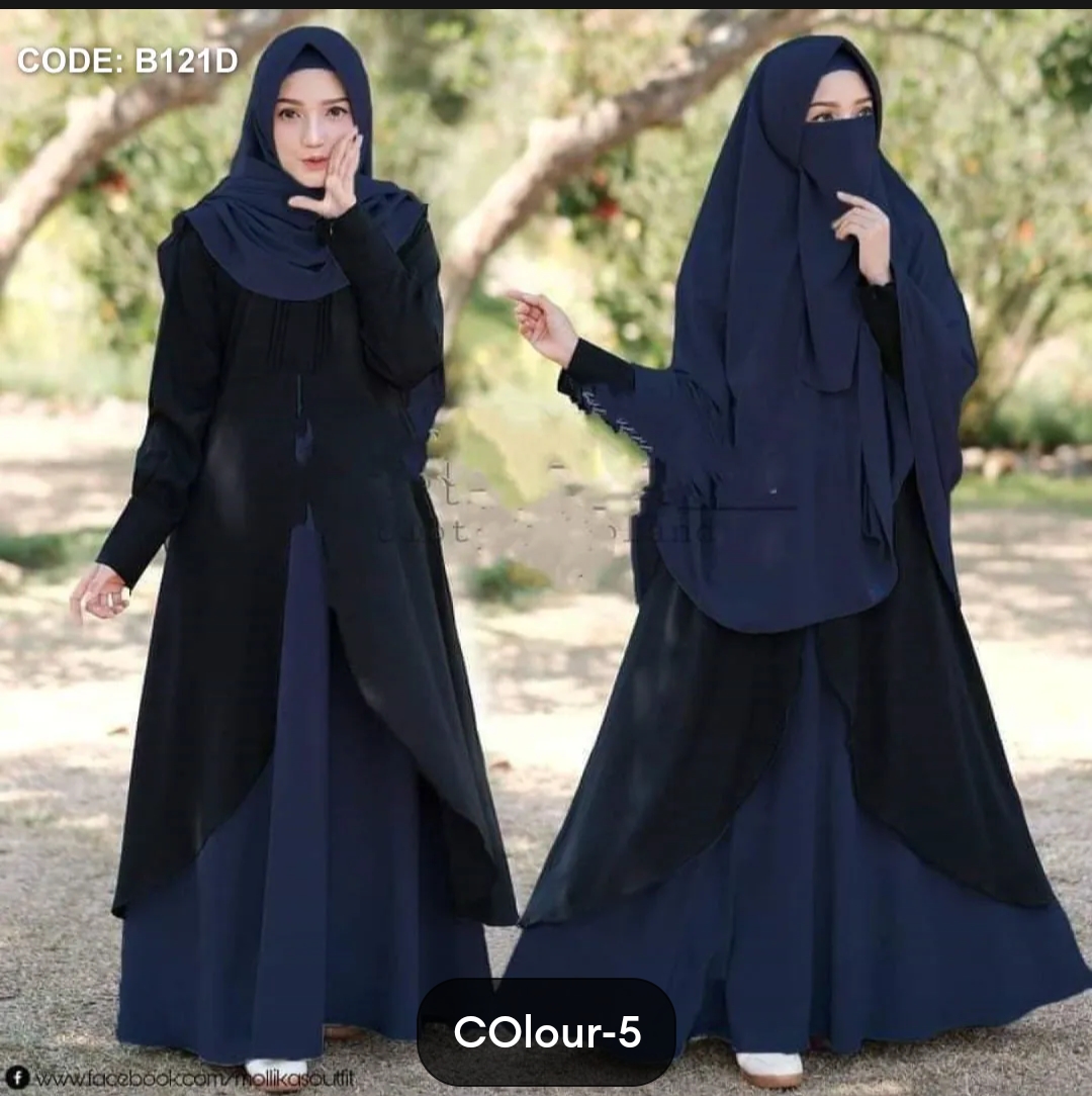 মালয়েশিয়ান বোরকা-১ ডুবাই চেরি কাপড় হিজাব, নিকাবসহ ফুলসেট_img_4