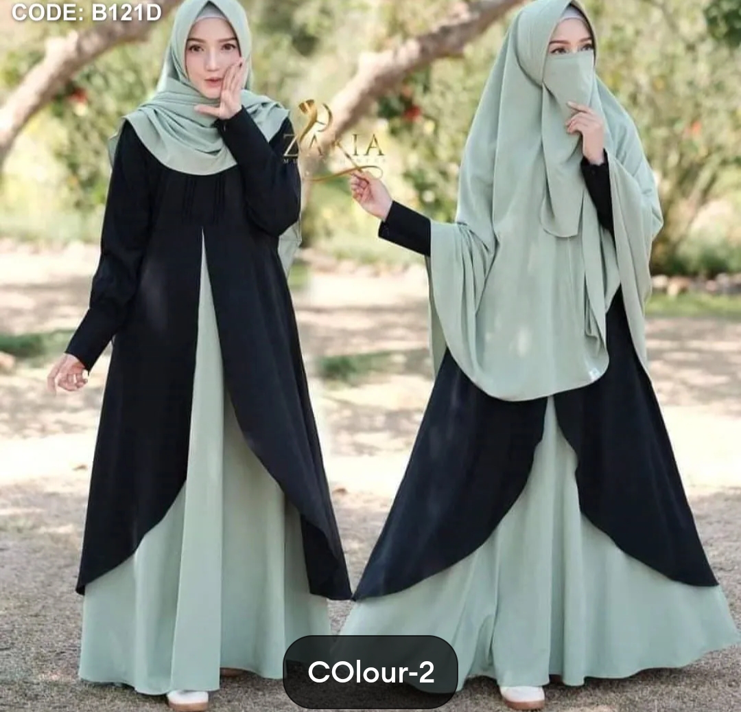 মালয়েশিয়ান বোরকা-১ ডুবাই চেরি কাপড় হিজাব, নিকাবসহ ফুলসেট_img_5