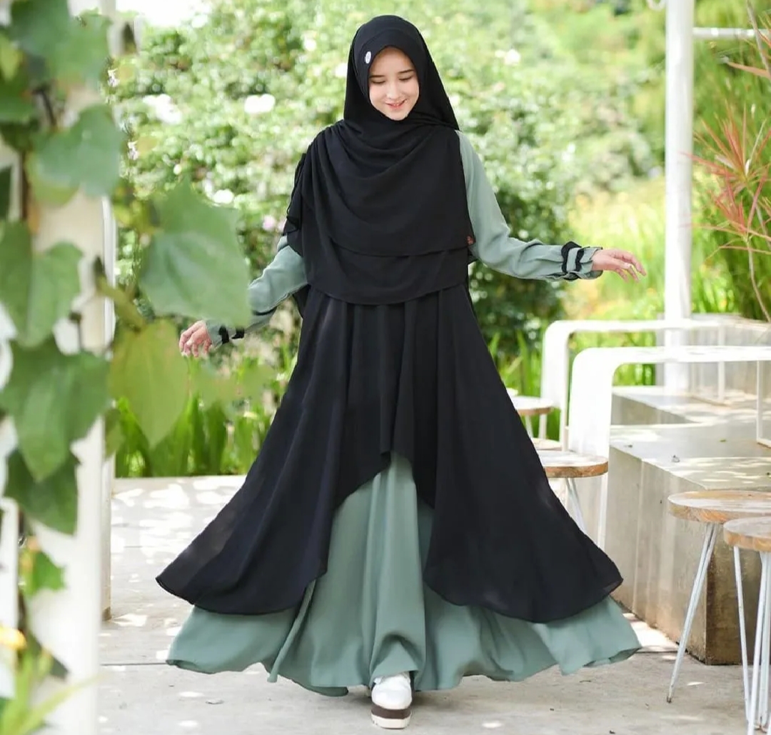 মালয়েশিয়ান বোরকা-১ ডুবাই চেরি কাপড় হিজাব, নিকাবসহ ফুলসেট_img_11