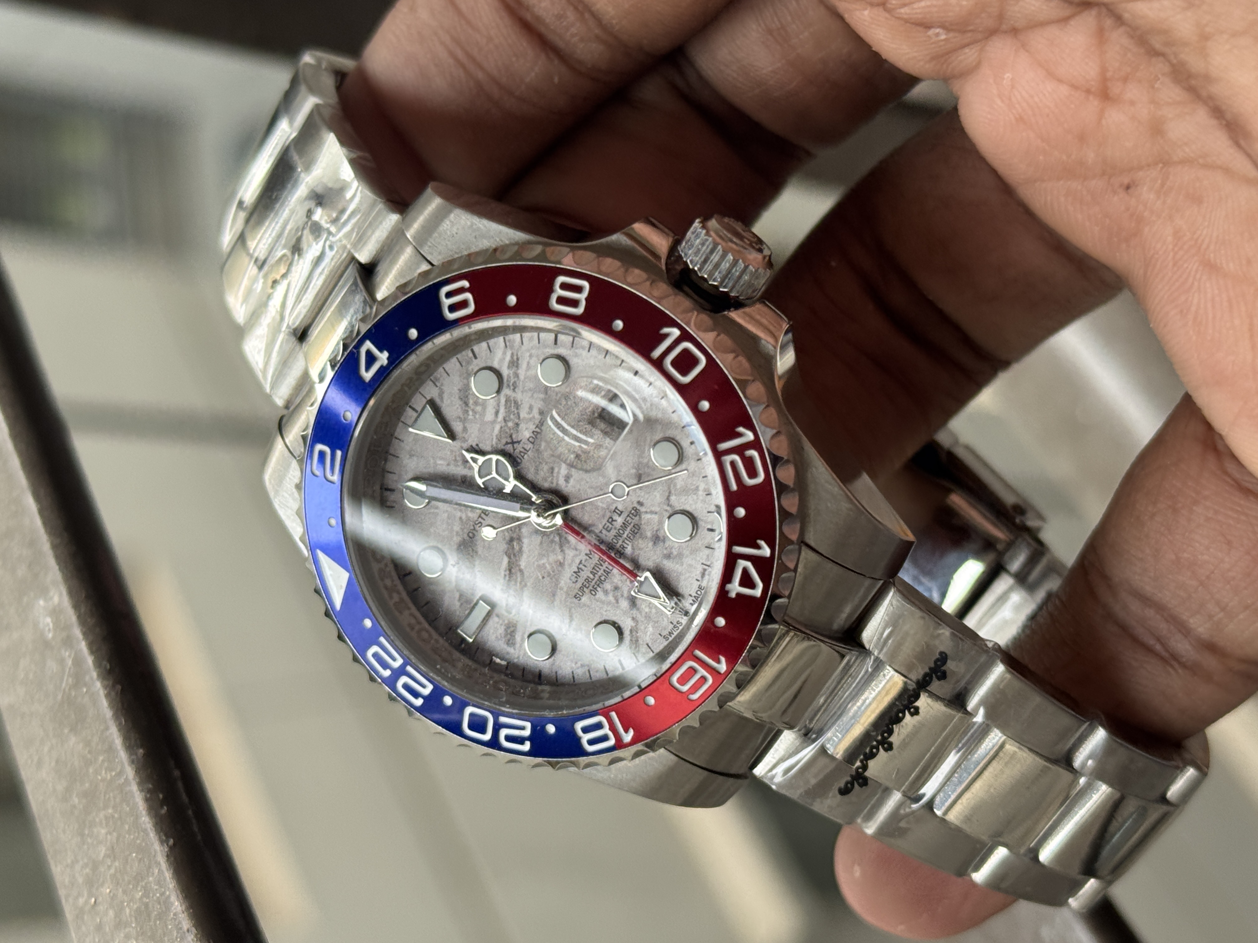 Rolex GMT‑Master II White Pepsi 126719BLRO – 40 mm White Gold, Meteorite Dial, Red & Blue Bezel AAA