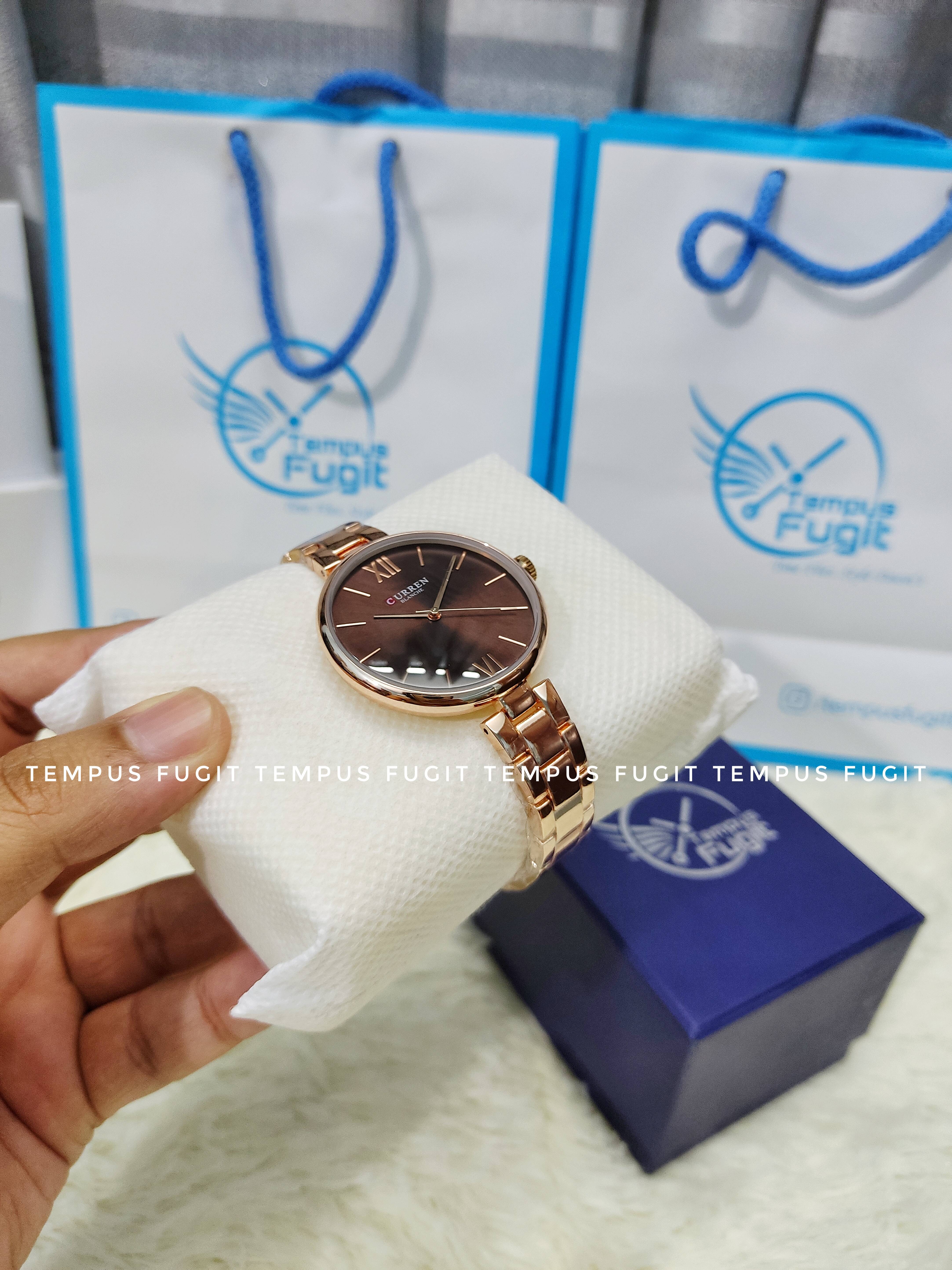 Curren 9017 Ladies Chain Watch- Coffe Dial- Rose Golden Bezel- Rose Golden Chain- TF Code CR451CF_img_3