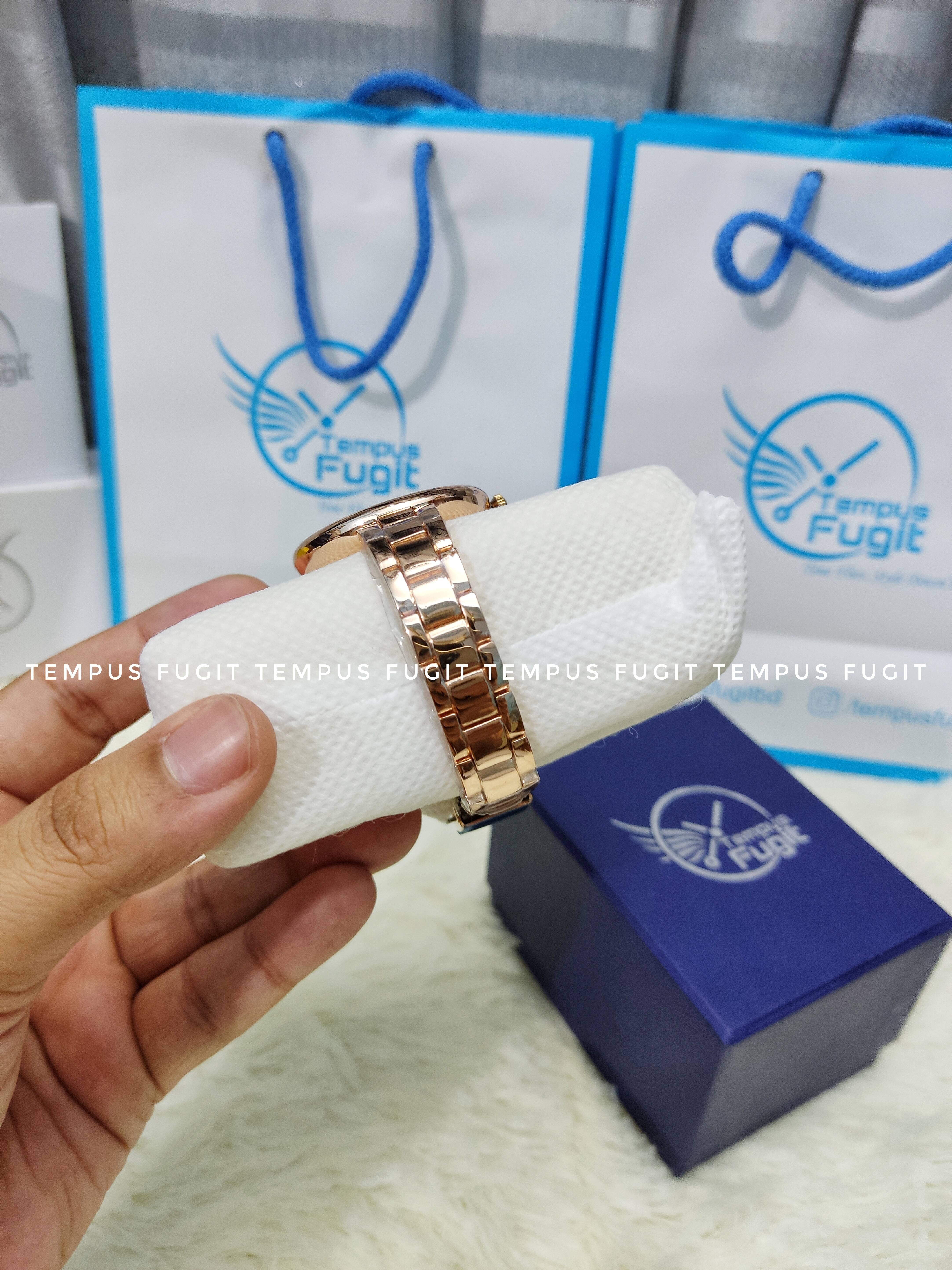 Curren 9017 Ladies Chain Watch- Coffe Dial- Rose Golden Bezel- Rose Golden Chain- TF Code CR451CF_img_5