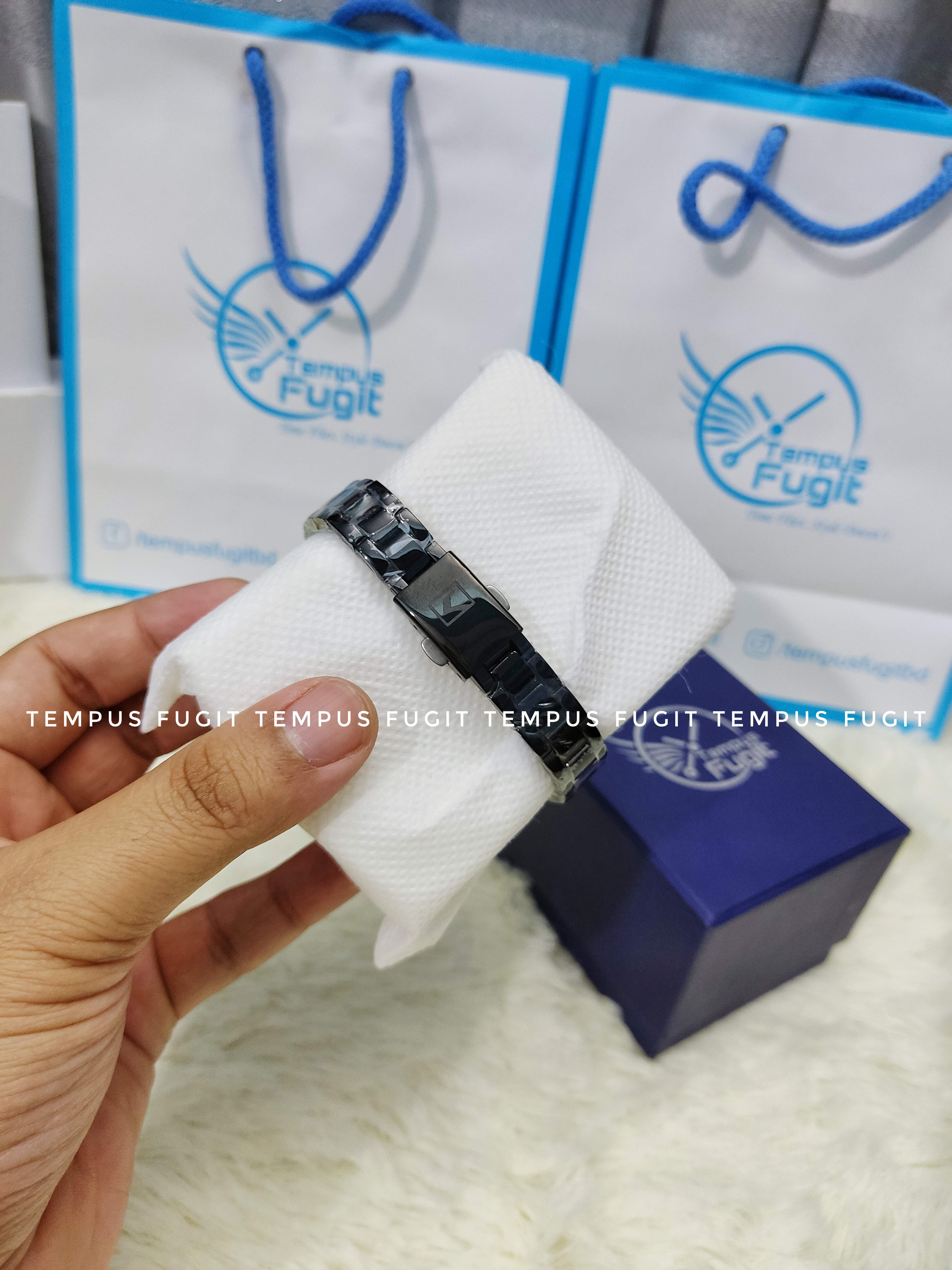 Curren 9017 Ladies Chain Watch- Black Dial- Black Bezel- Black Chain- TF Code CR453CF_img_6