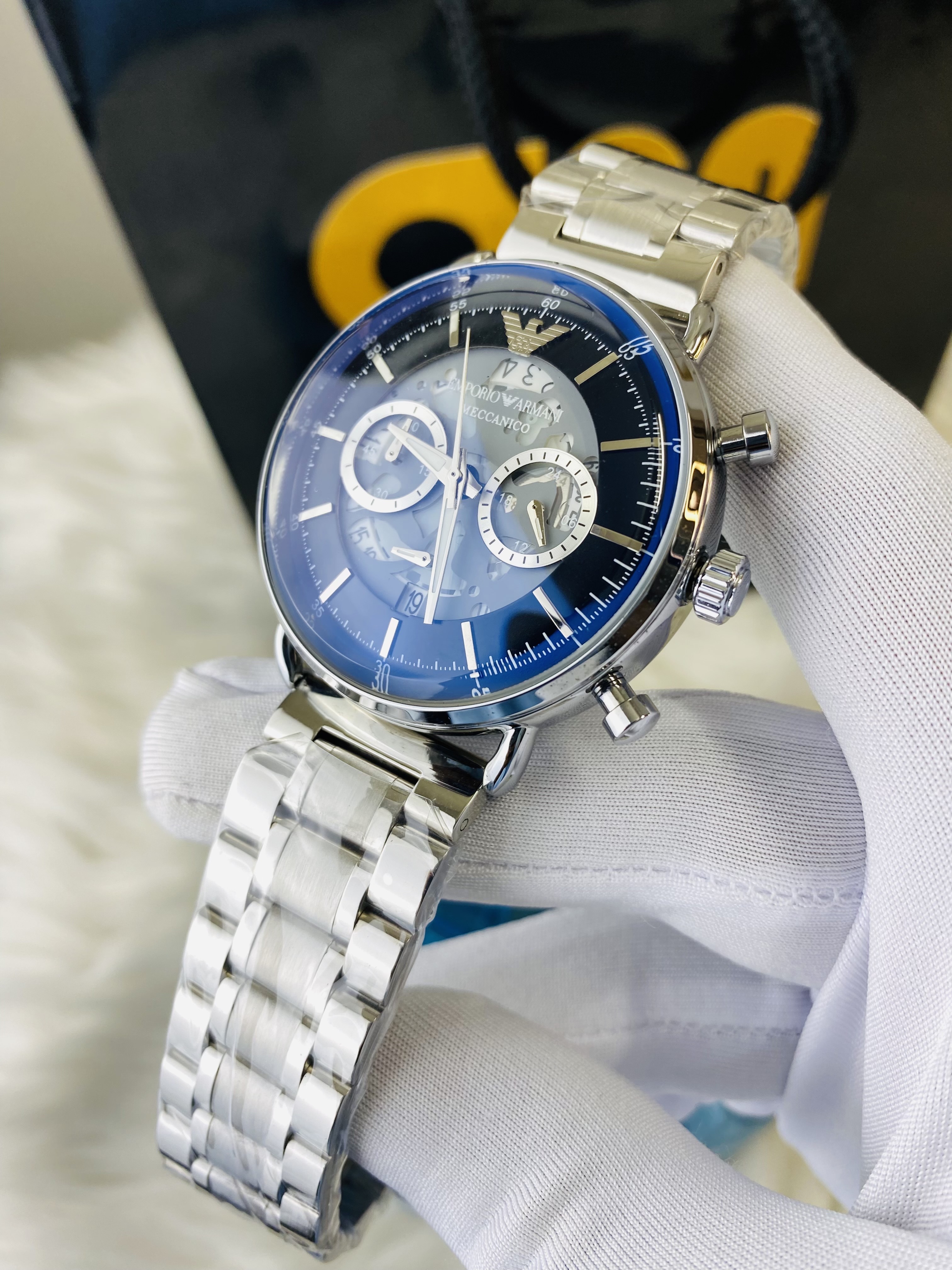 Armani Oval || Silver chain