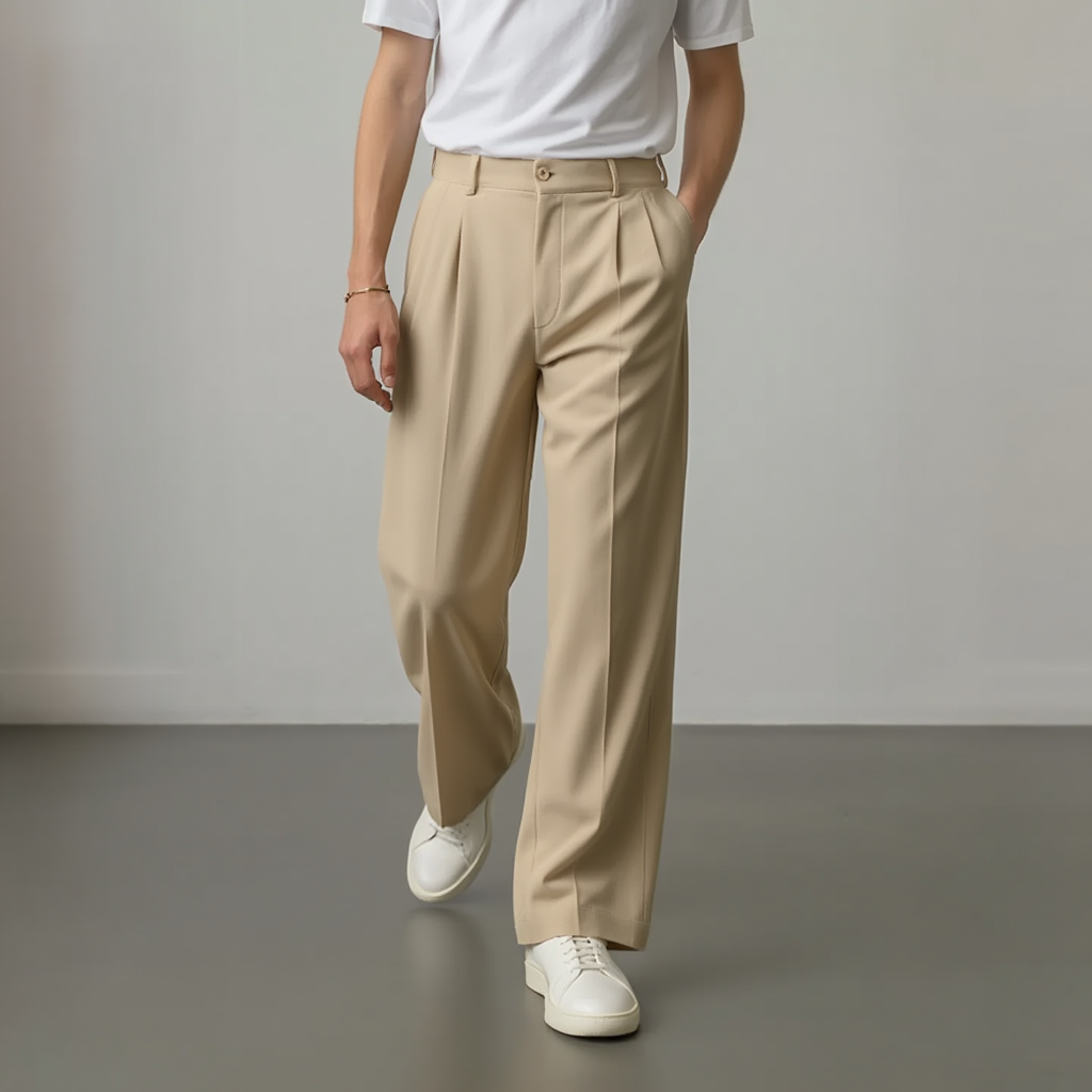 Baggy Formal Pant ( Smooth Beige )_img_3